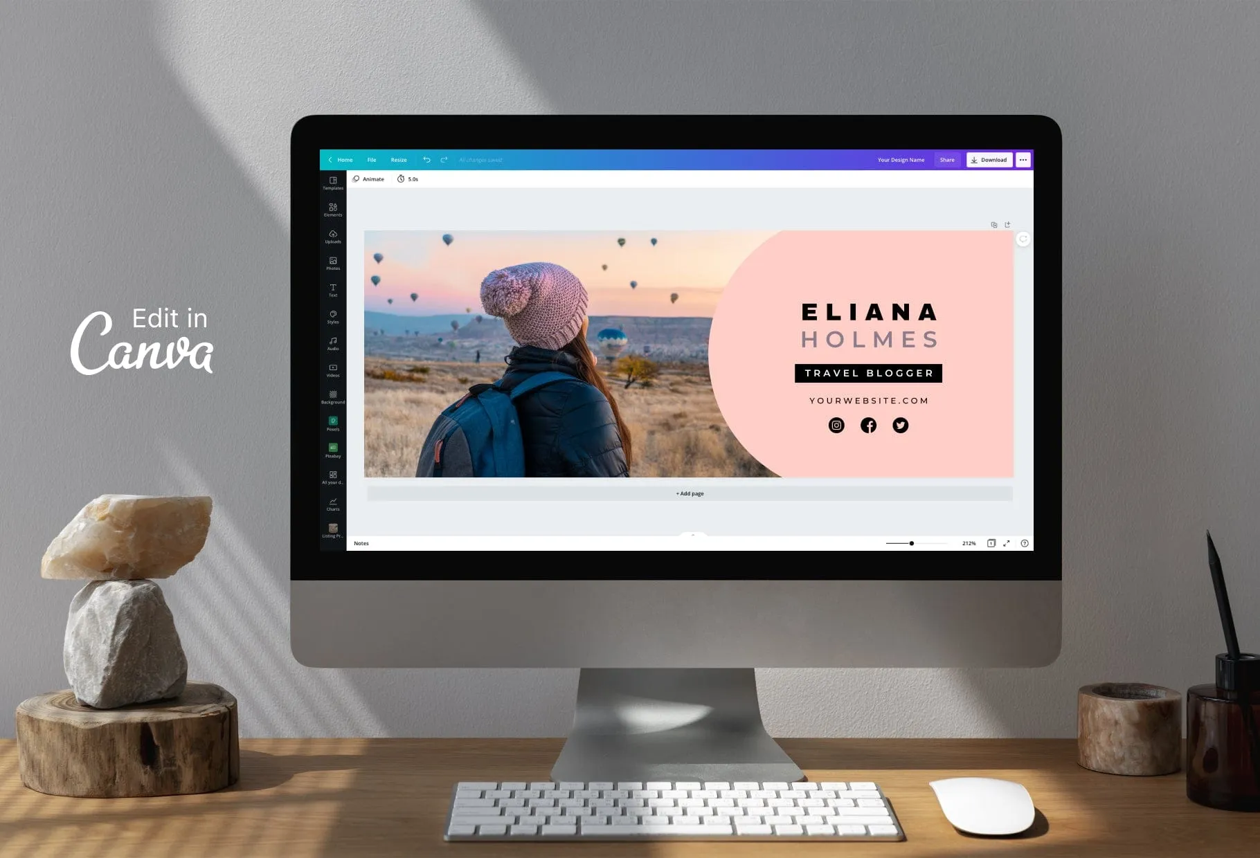 Eliana Facebook Cover Canva Template