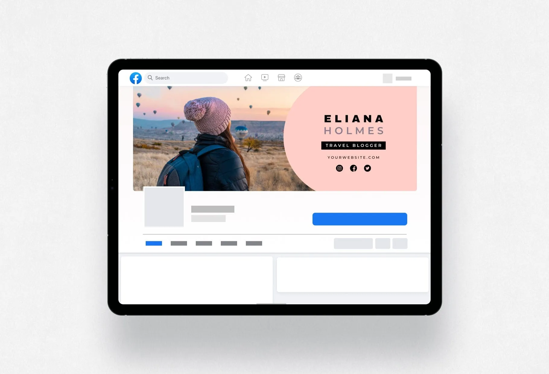 Eliana Facebook Cover Canva Template
