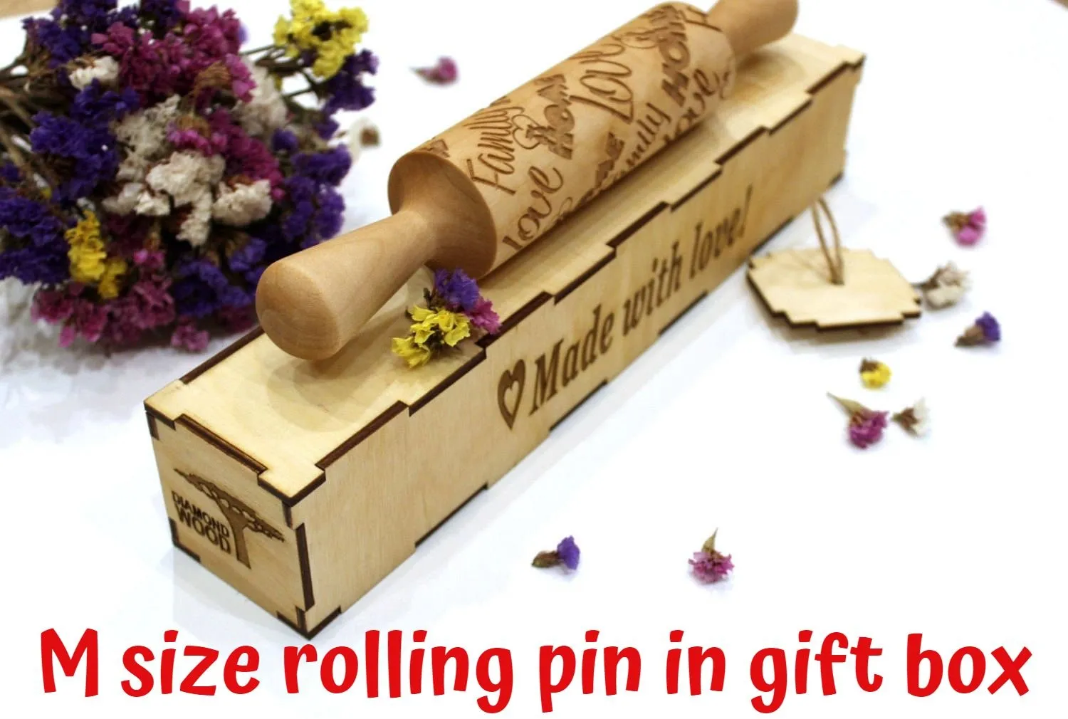 Embossed Rolling Pin Seamless Pattern Swirles, Textured Cookies, Christmas Gift, Clay Stamp, Soap Curley Garden