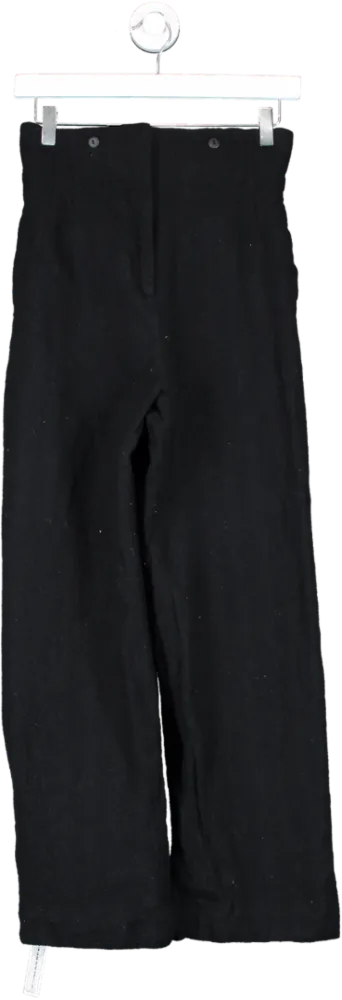 Emporio Armani Black 100% Virgin Wool Trousers UK 8
