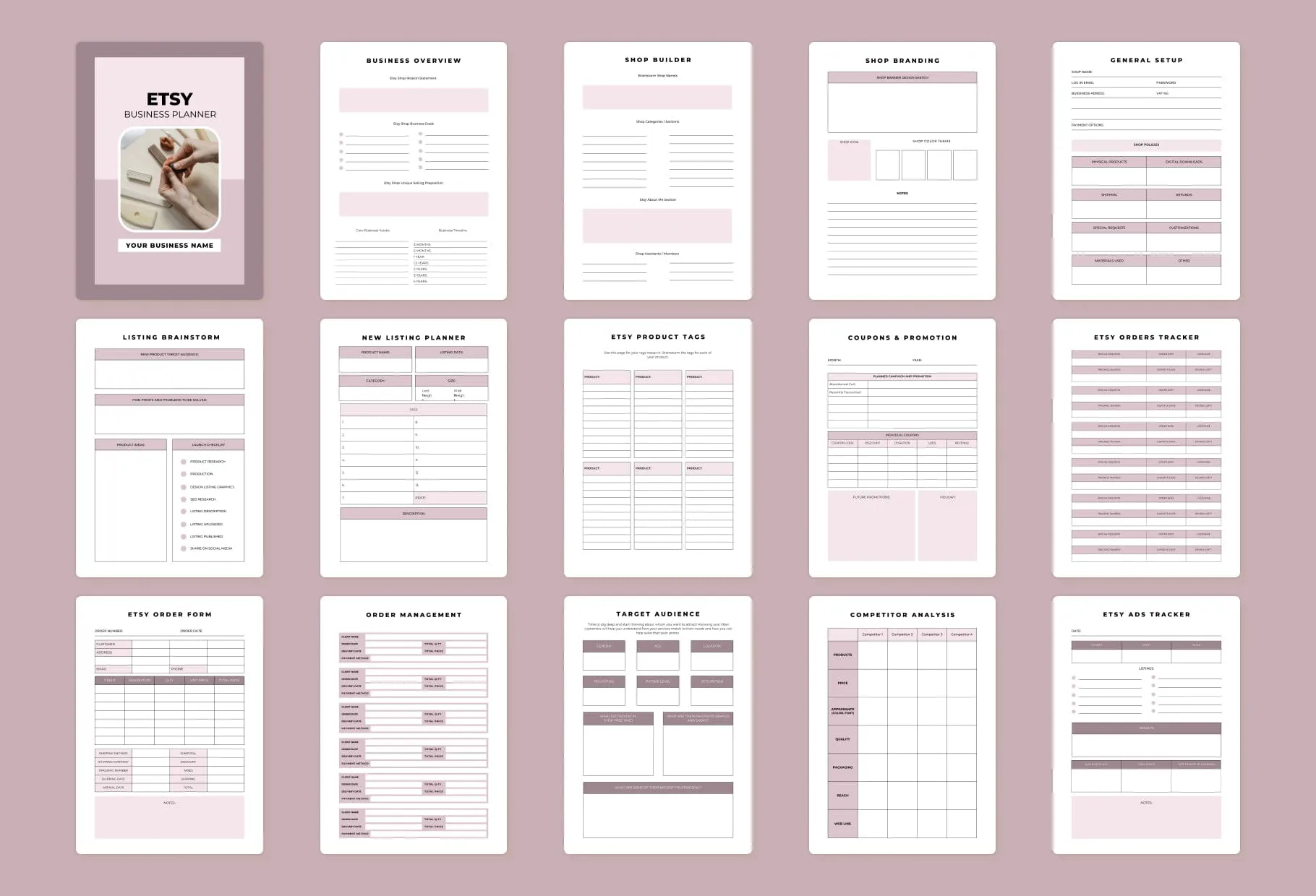 Etsy Shop Planner Canva Template