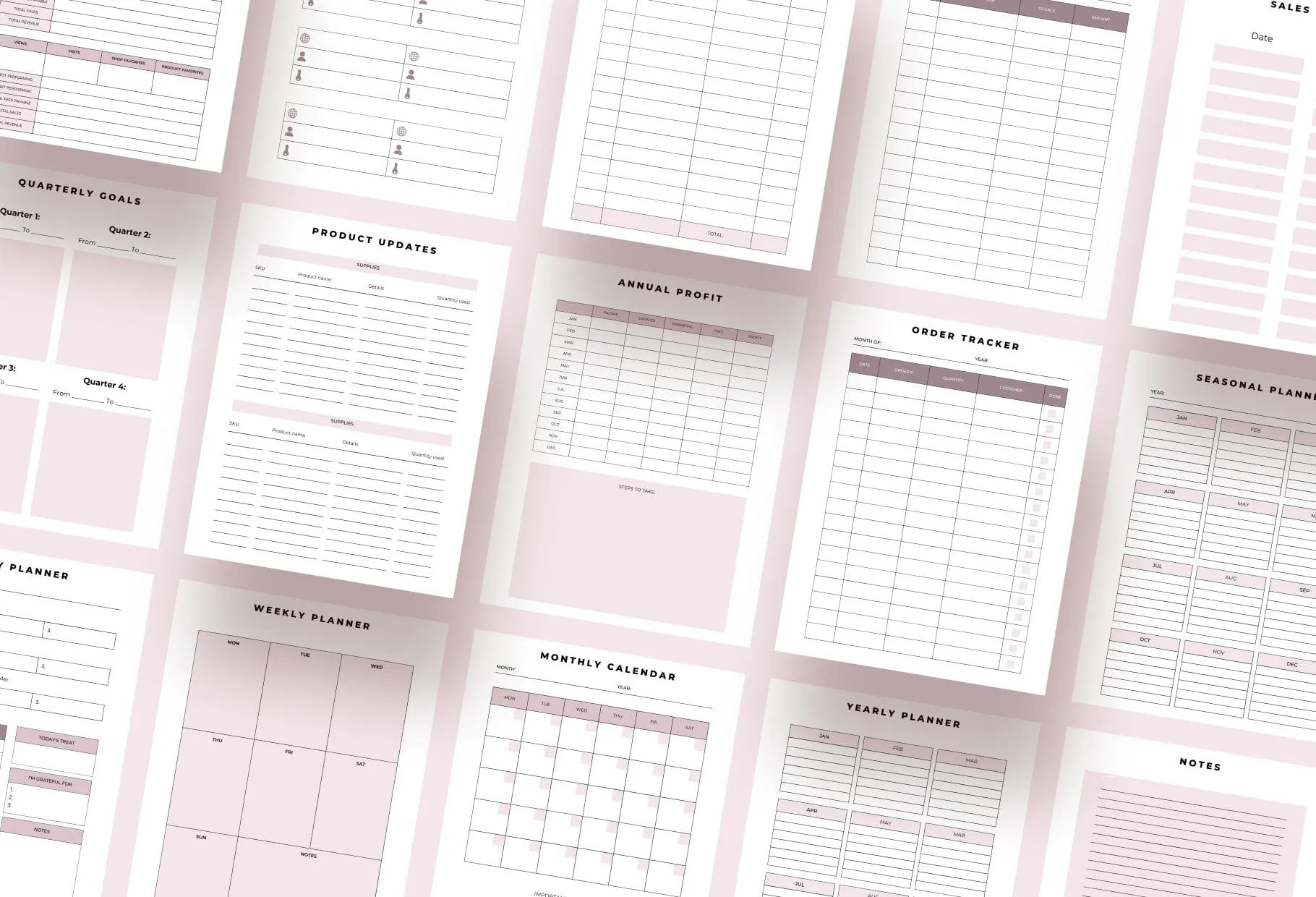 Etsy Shop Planner Canva Template