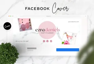Ezra Facebook Cover Canva Template