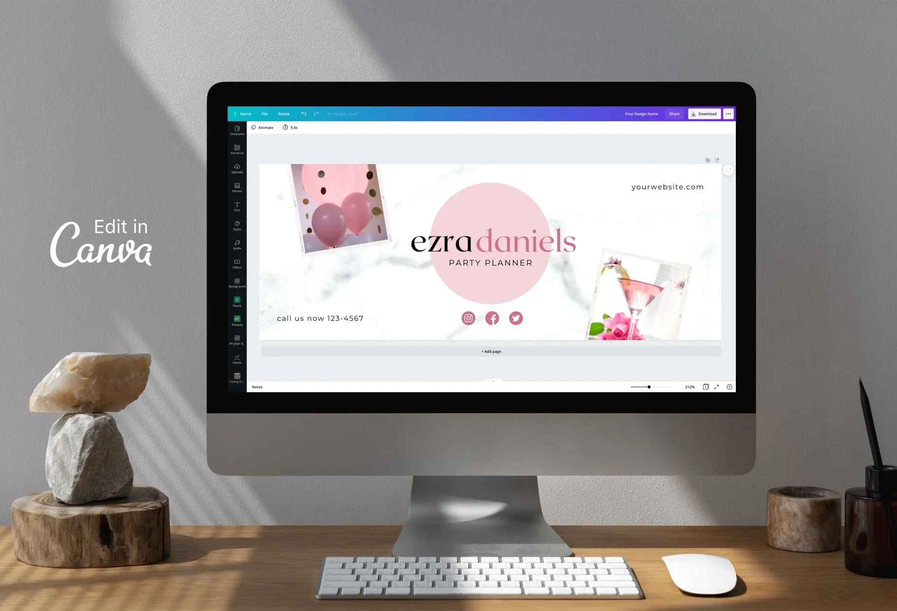 Ezra Facebook Cover Canva Template