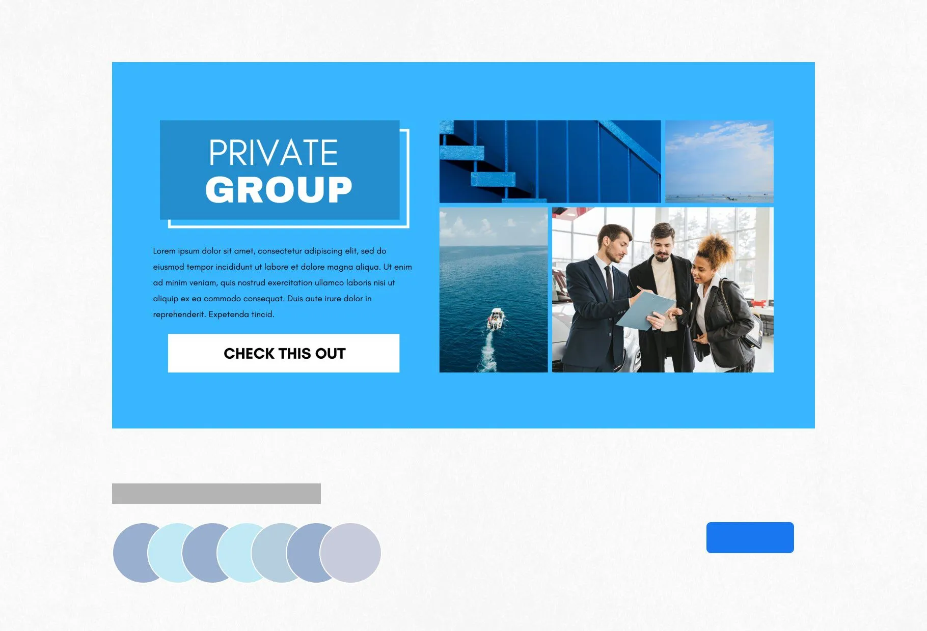 Facebook Group Banner Sky Blue Canva Templates