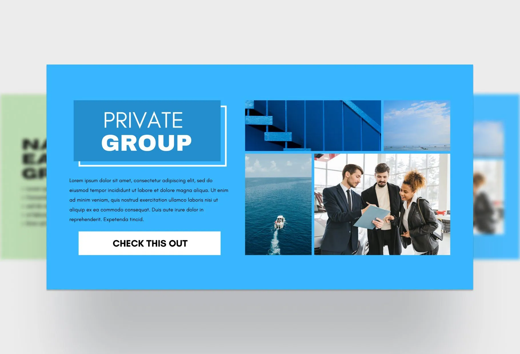 Facebook Group Banner Sky Blue Canva Templates