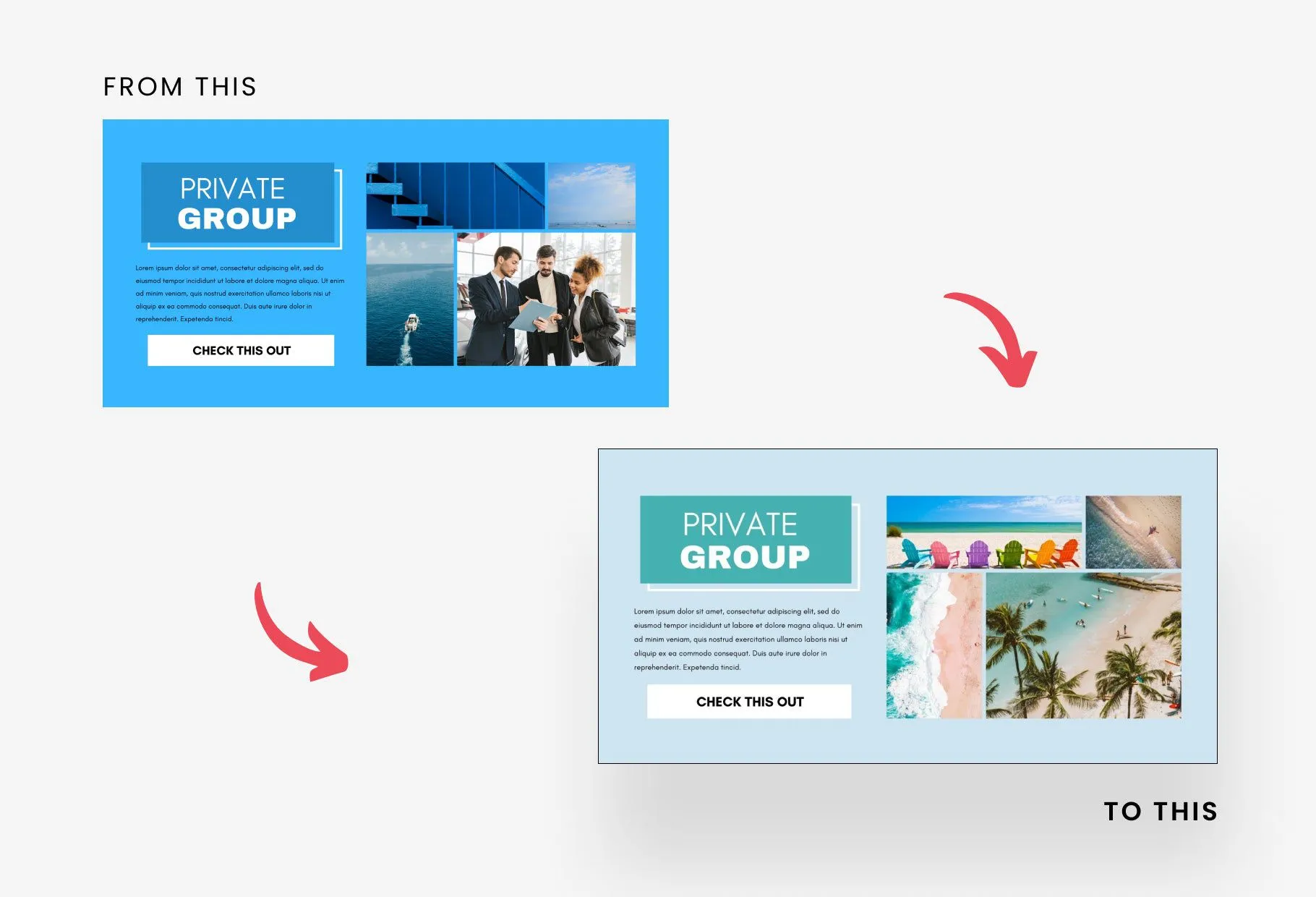 Facebook Group Banner Sky Blue Canva Templates