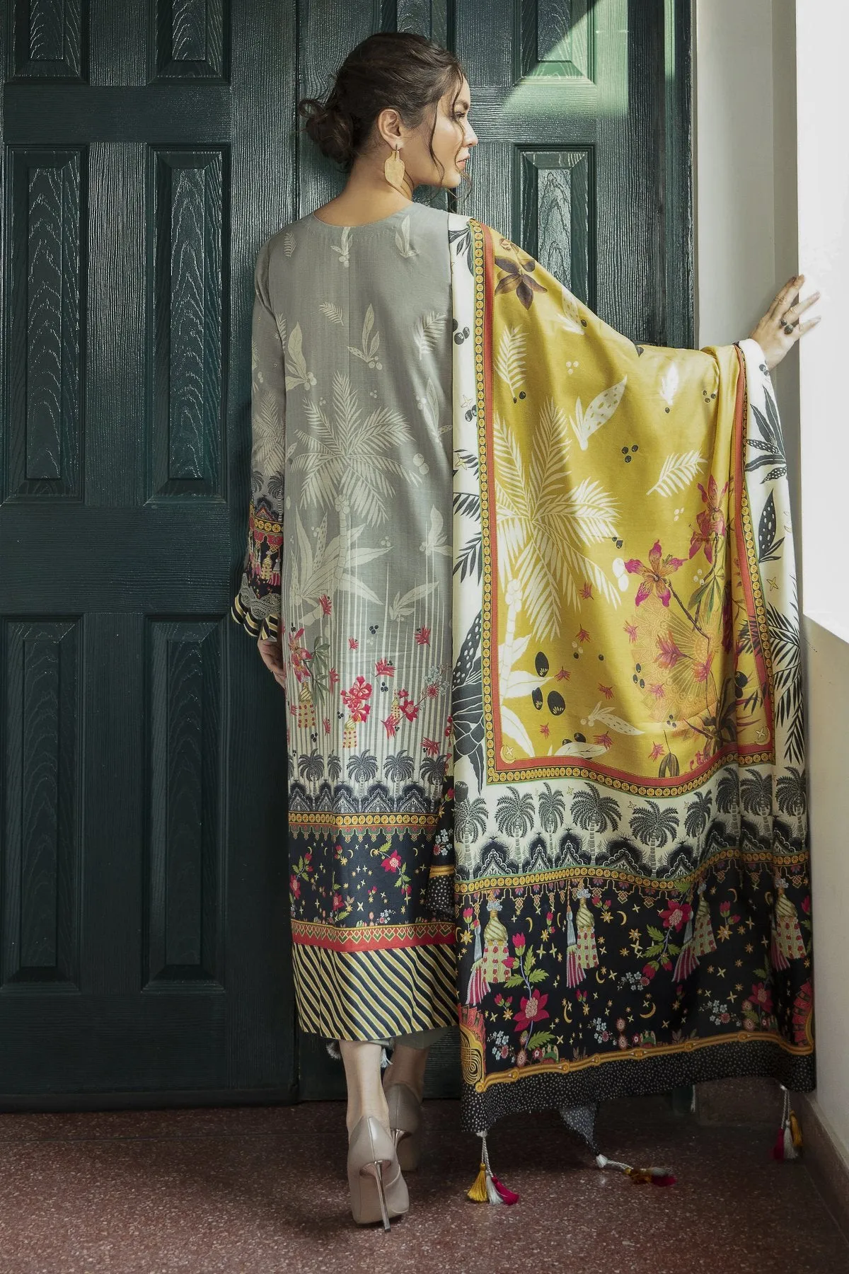 FAIRYLIGHTS | Jazmin Iris Winter Collection 2021 | Unstitched Embroidered Viscose Slub Khaddar Suit