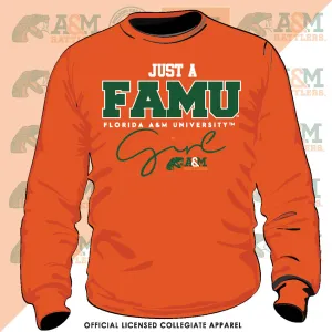 FAMU | JUST A GIRL Orange Unisex Sweatshirt (**)