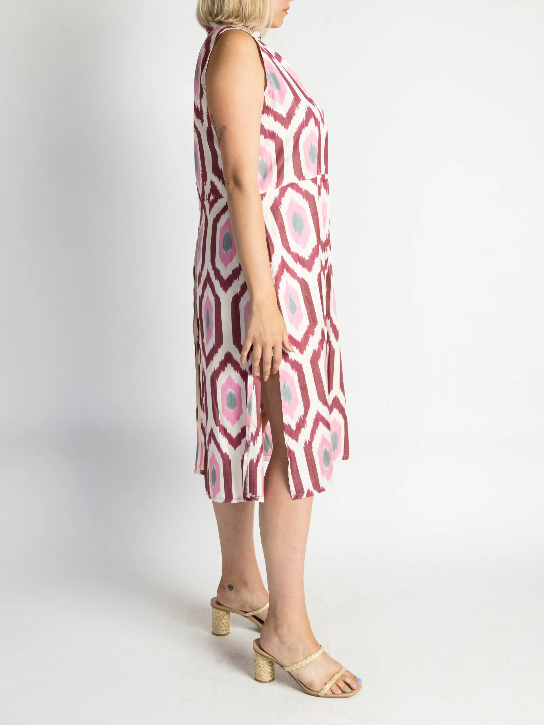Fergana Sleeveless Silk Caftan Duster