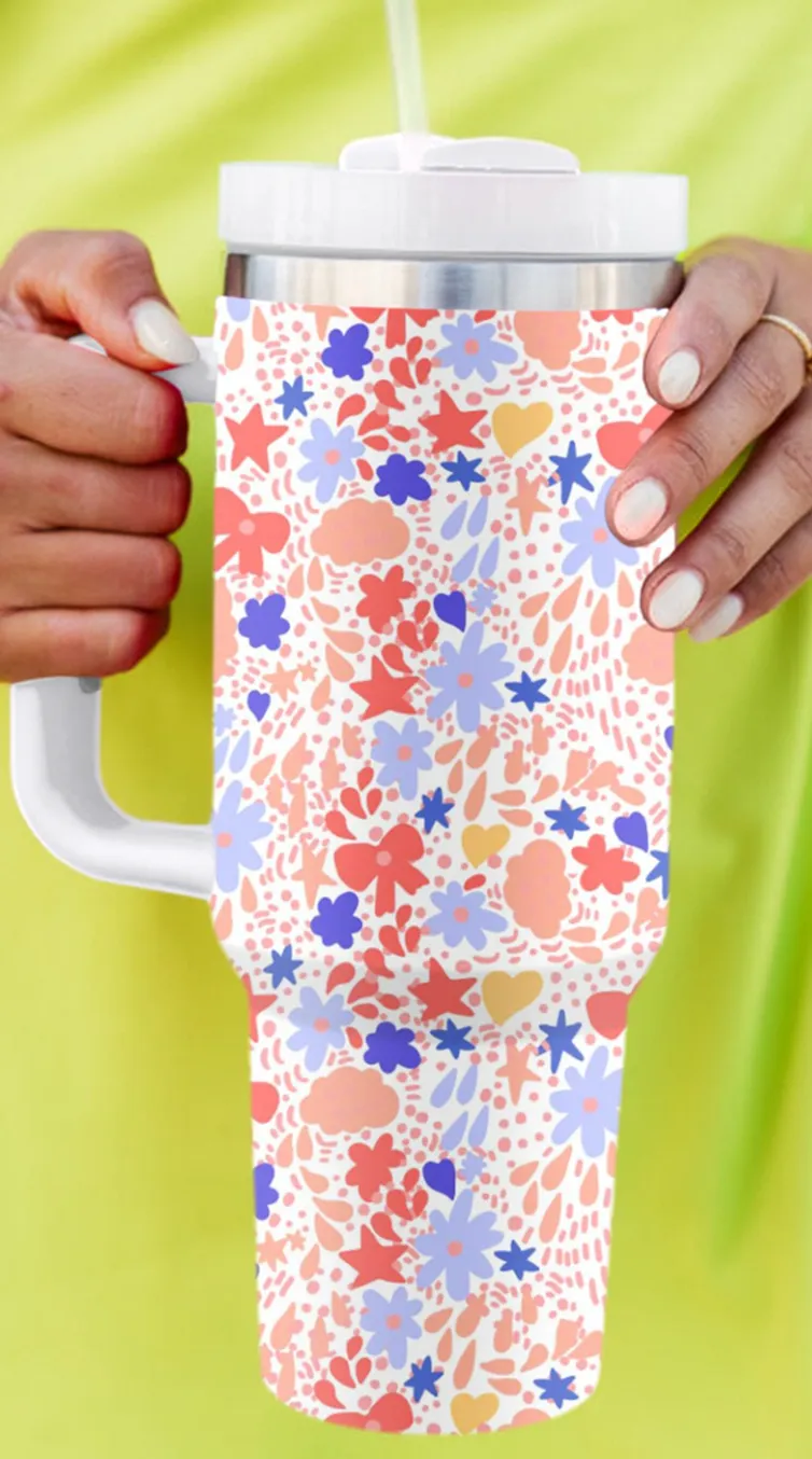 Festive Printed Stainless Cup