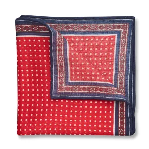 Flecklia Red - Pocket Square