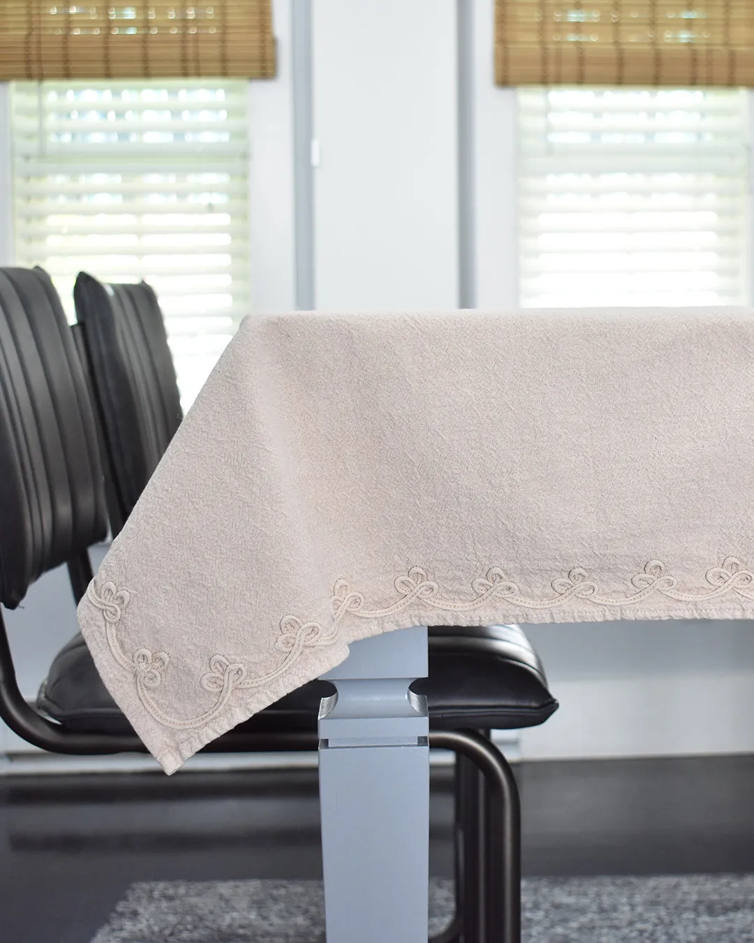 Floral Swirl Washed Cotton Tablecloth
