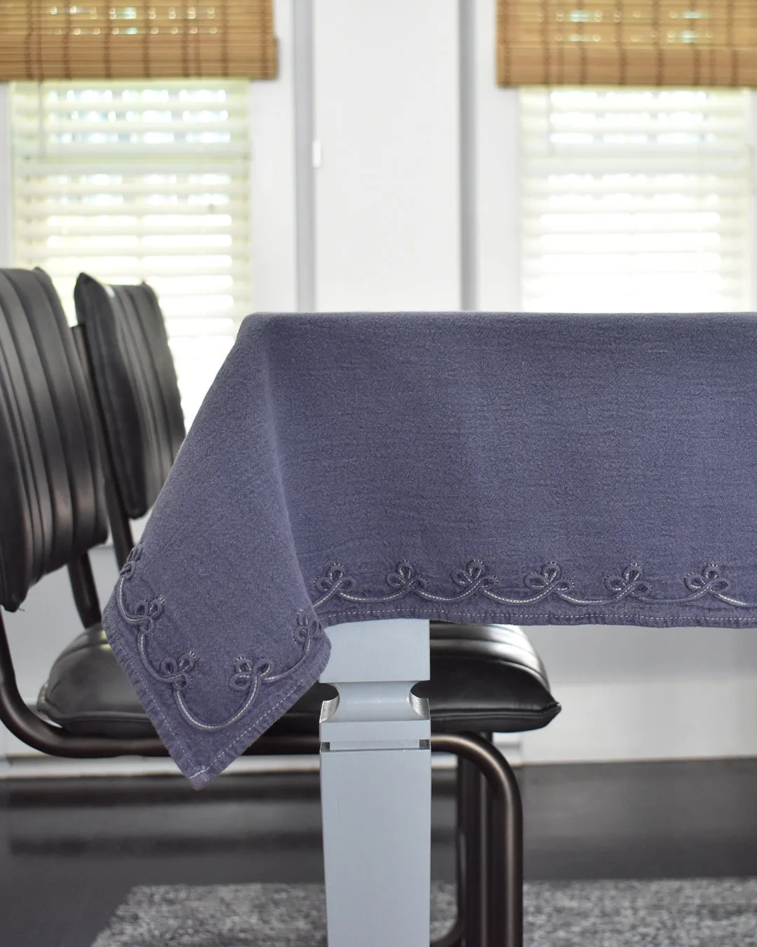 Floral Swirl Washed Cotton Tablecloth