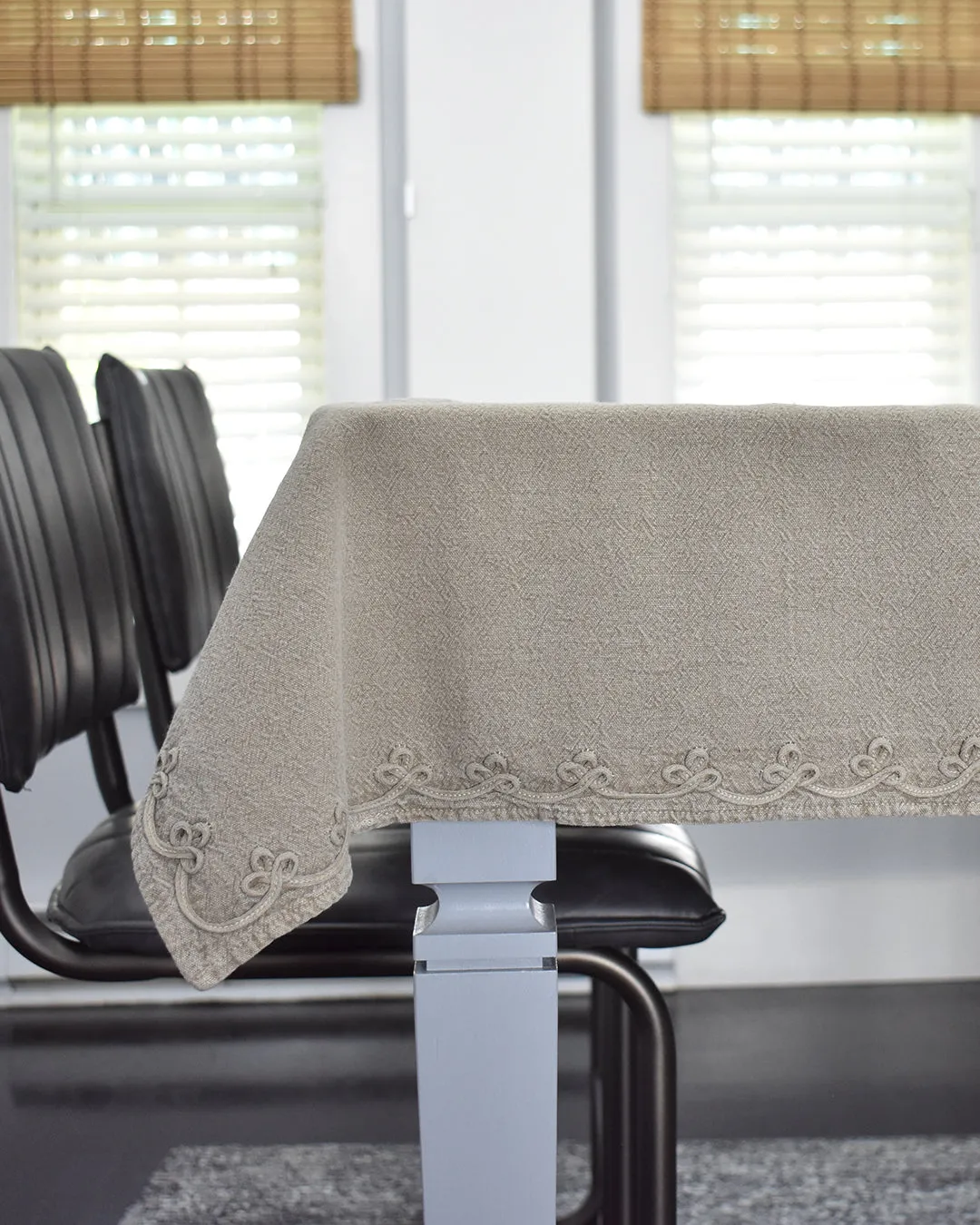 Floral Swirl Washed Cotton Tablecloth
