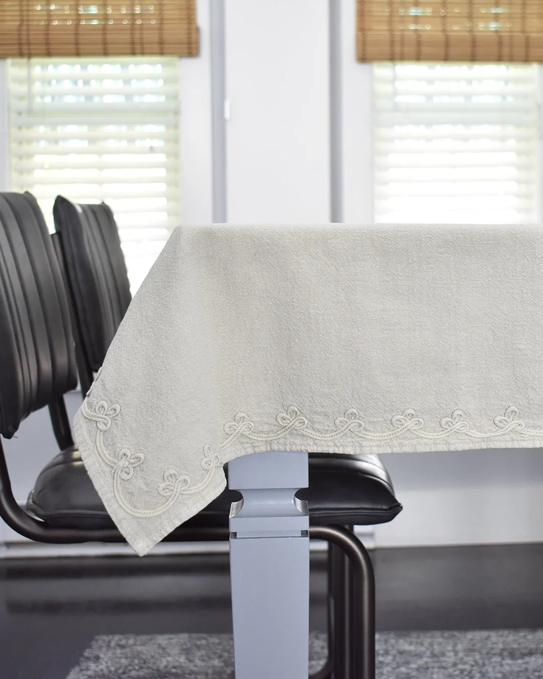 Floral Swirl Washed Cotton Tablecloth