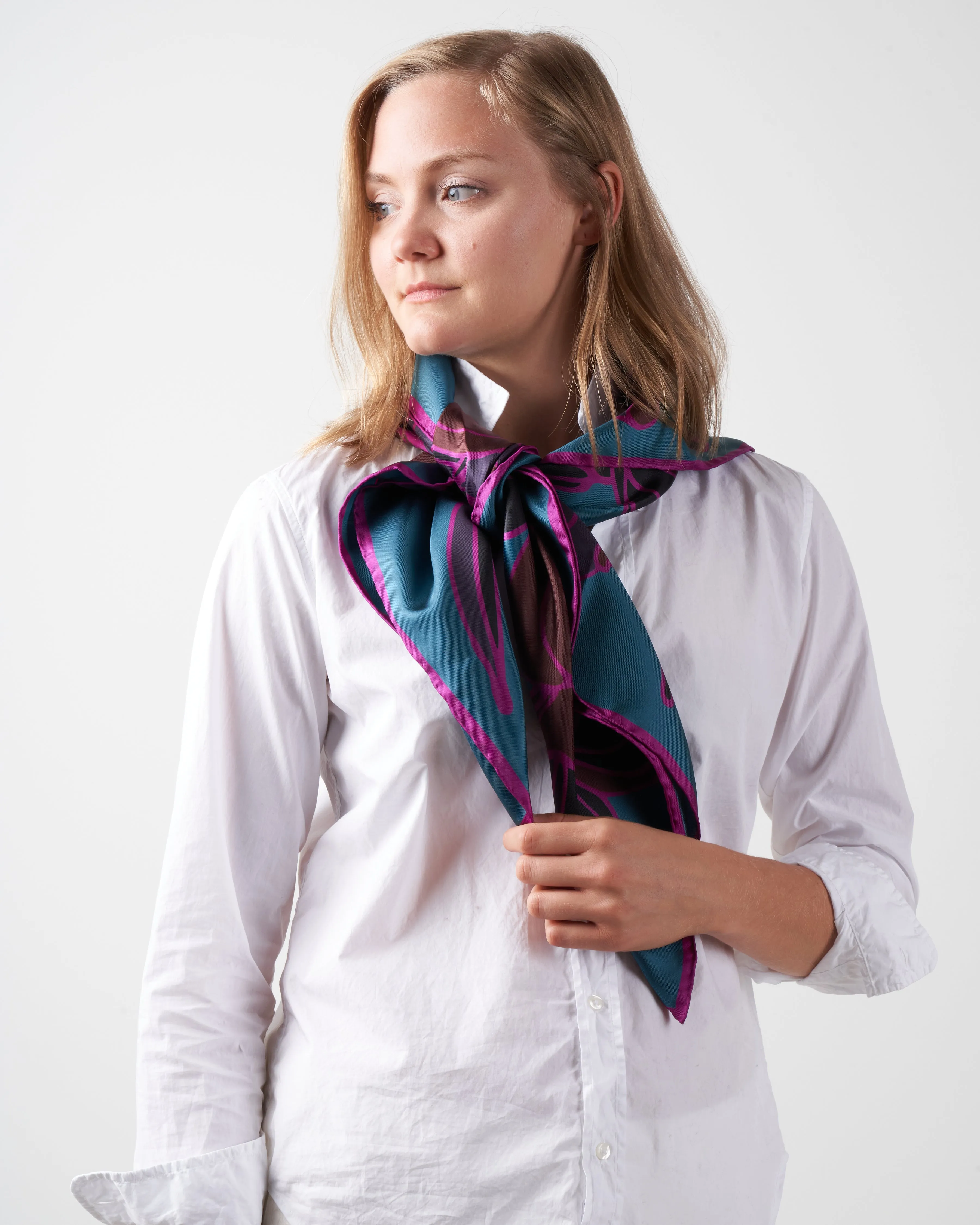 flounce scarf - petrol