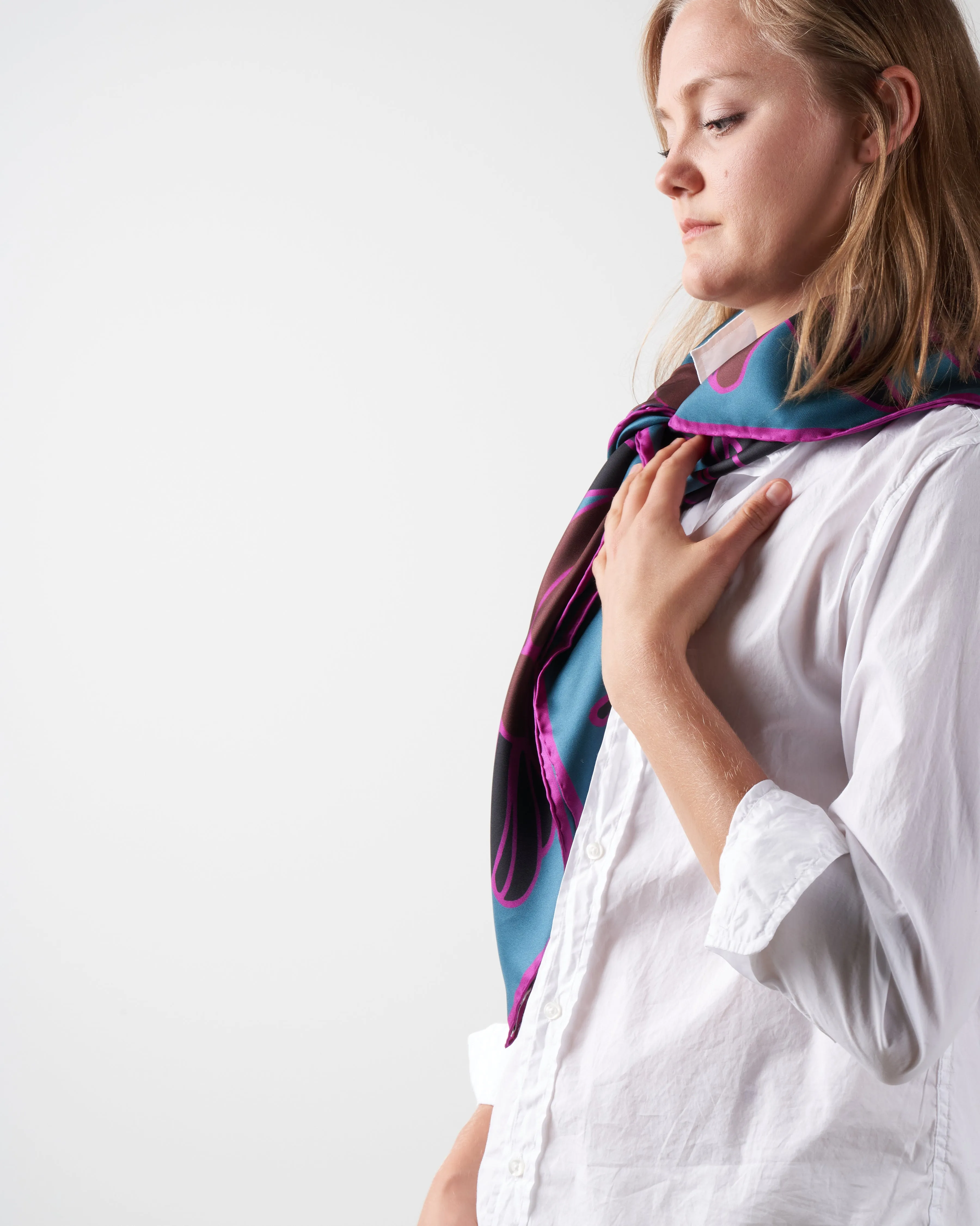 flounce scarf - petrol