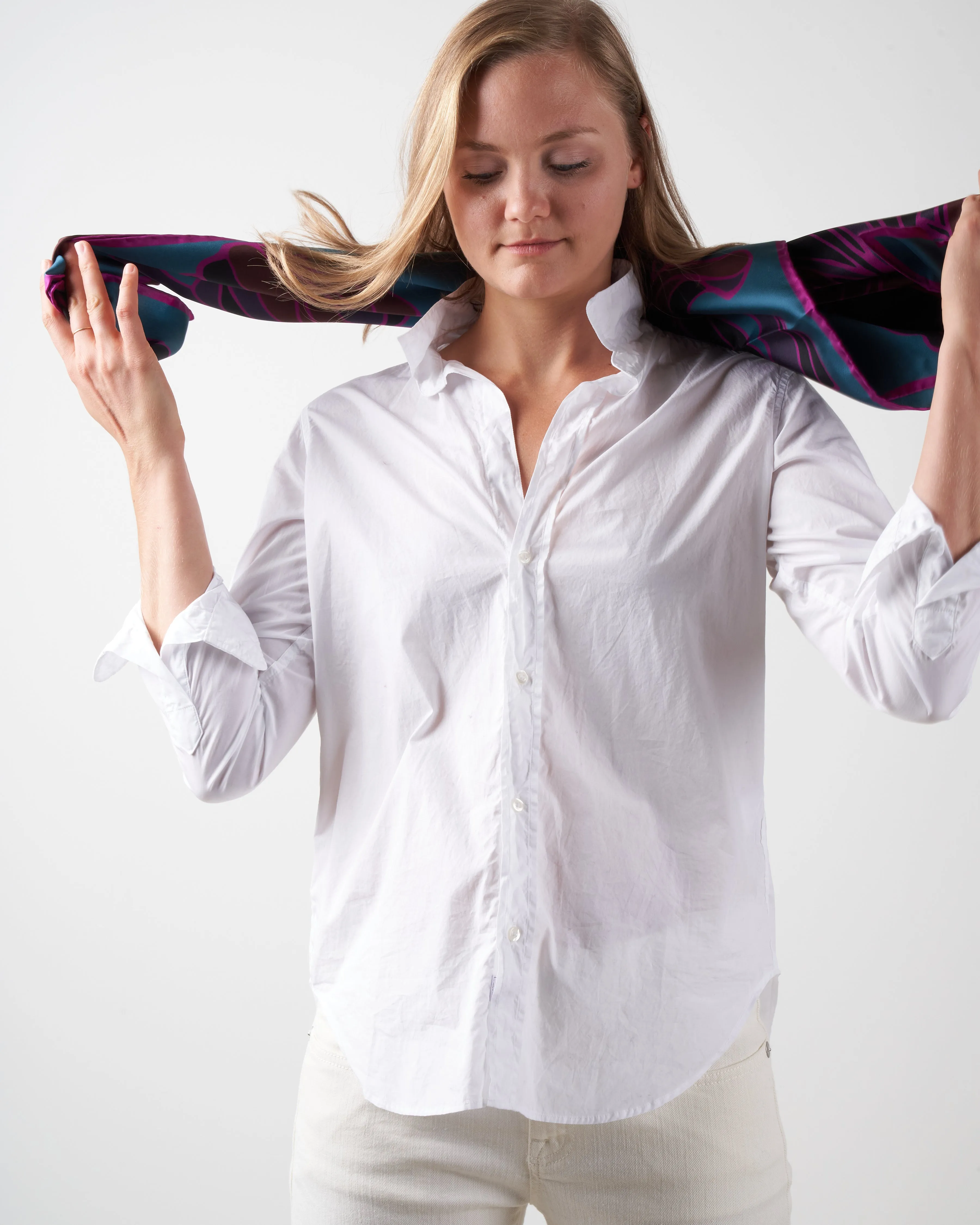 flounce scarf - petrol