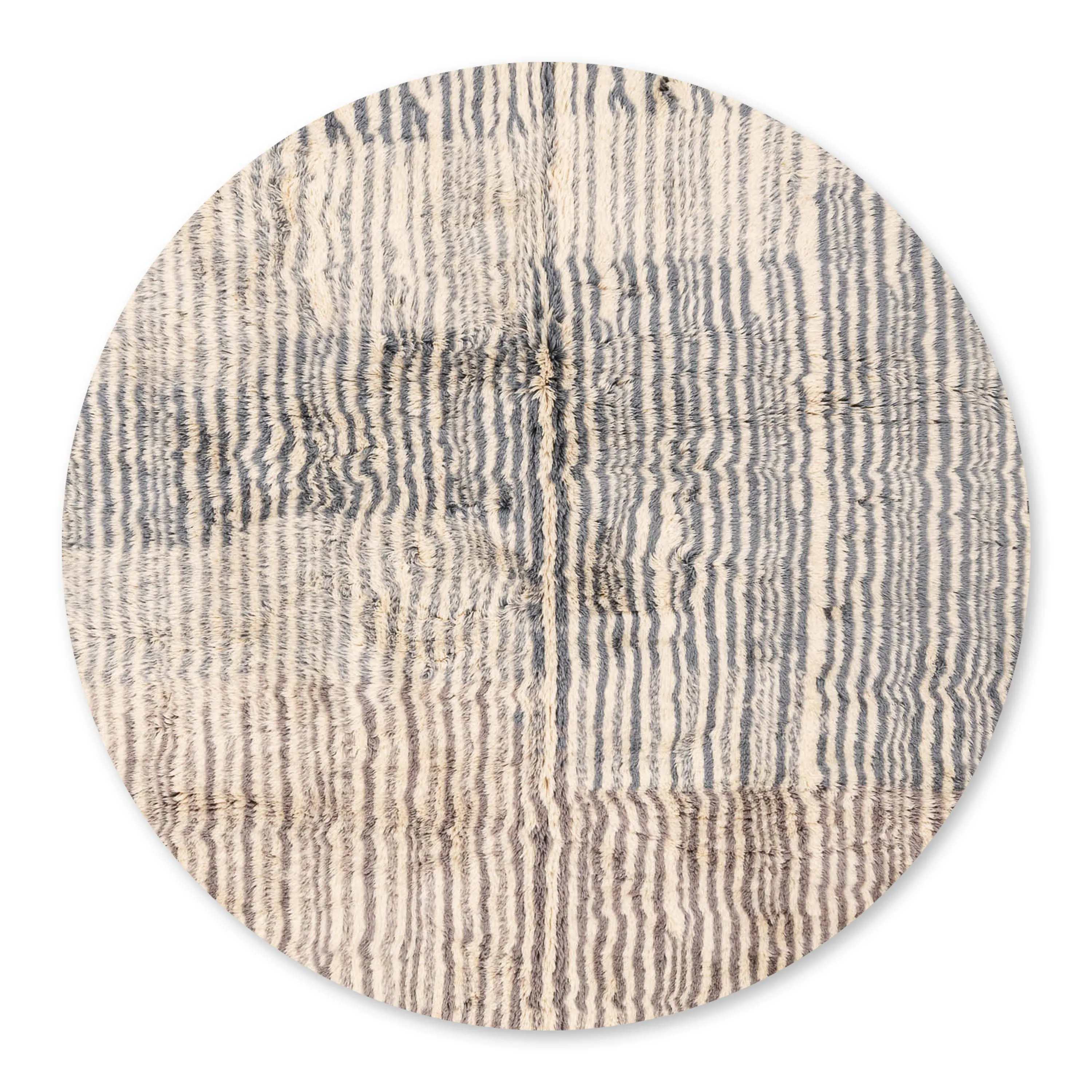Flowing Rivers Round - Luxury Shag Moroccan Rug