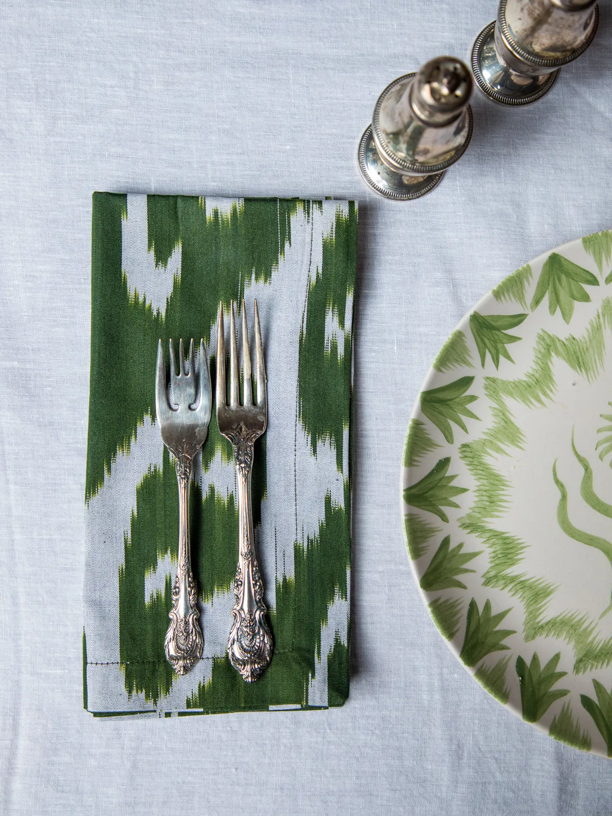 Forest Ikat Cotton Blend Napkin Set