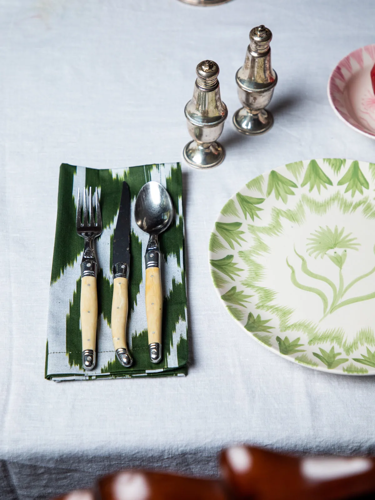 Forest Ikat Cotton Blend Napkin Set