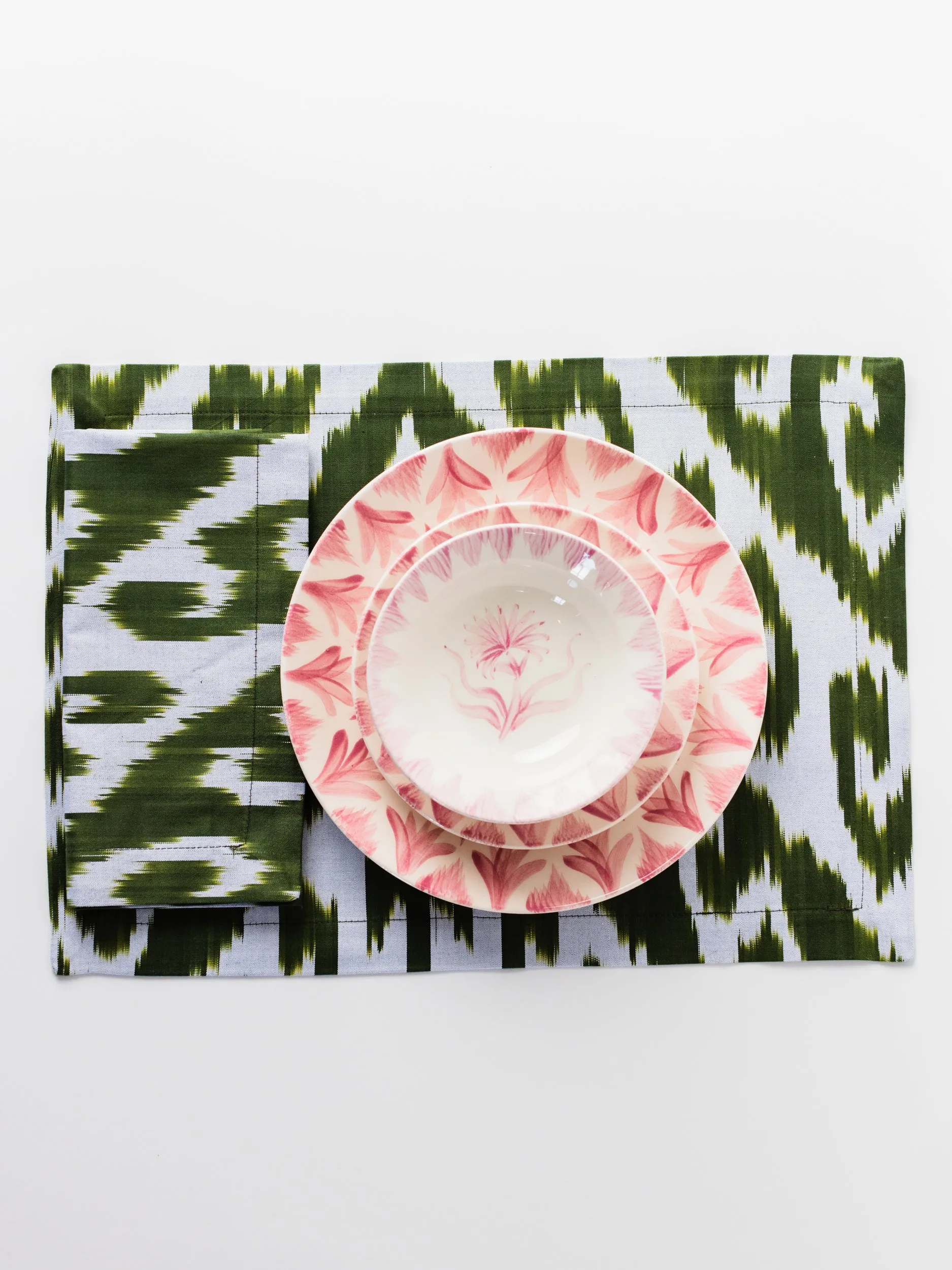 Forest Ikat Cotton Blend Napkin Set