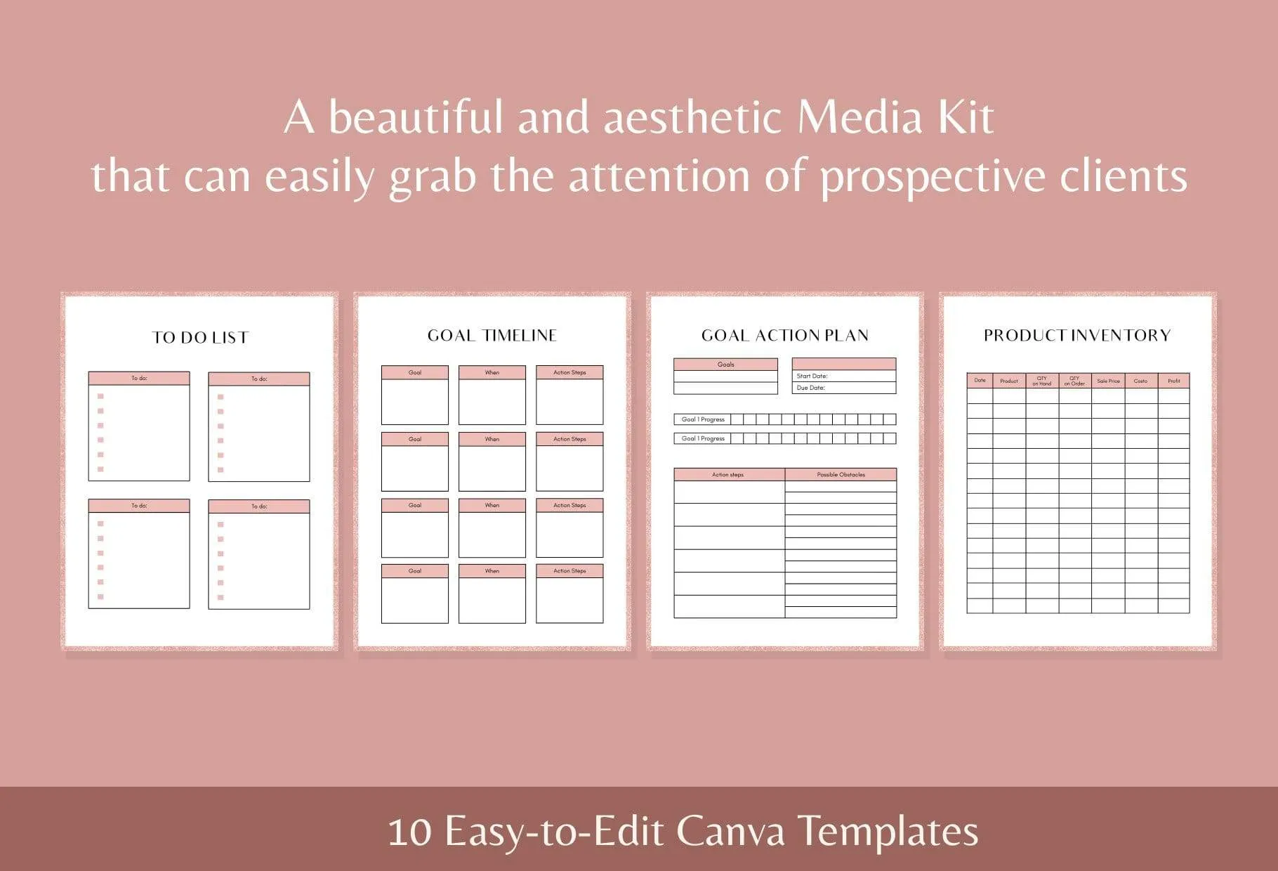 Form and Data Plan Printable and Editable Canva Planner Template