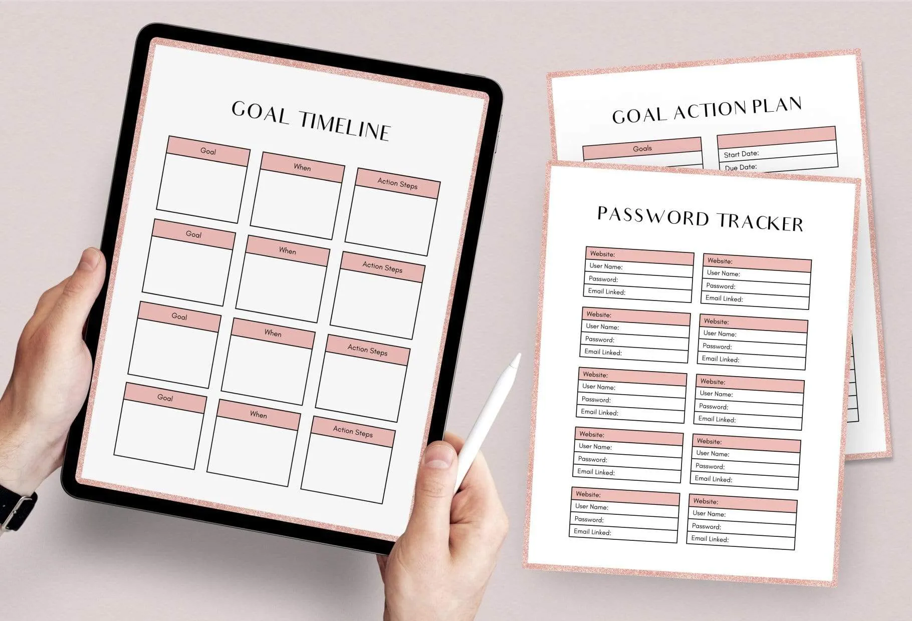 Form and Data Plan Printable and Editable Canva Planner Template