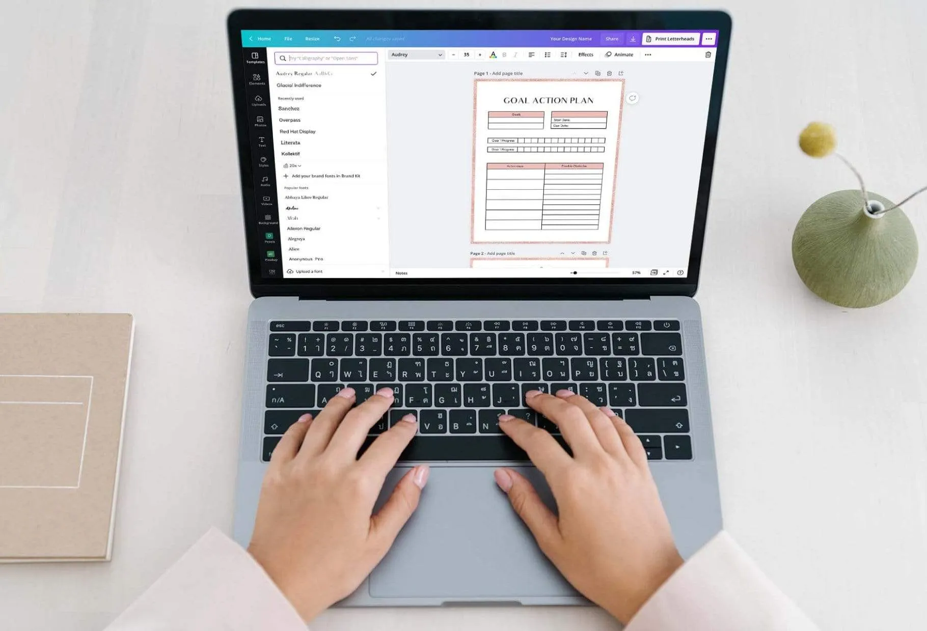 Form and Data Plan Printable and Editable Canva Planner Template
