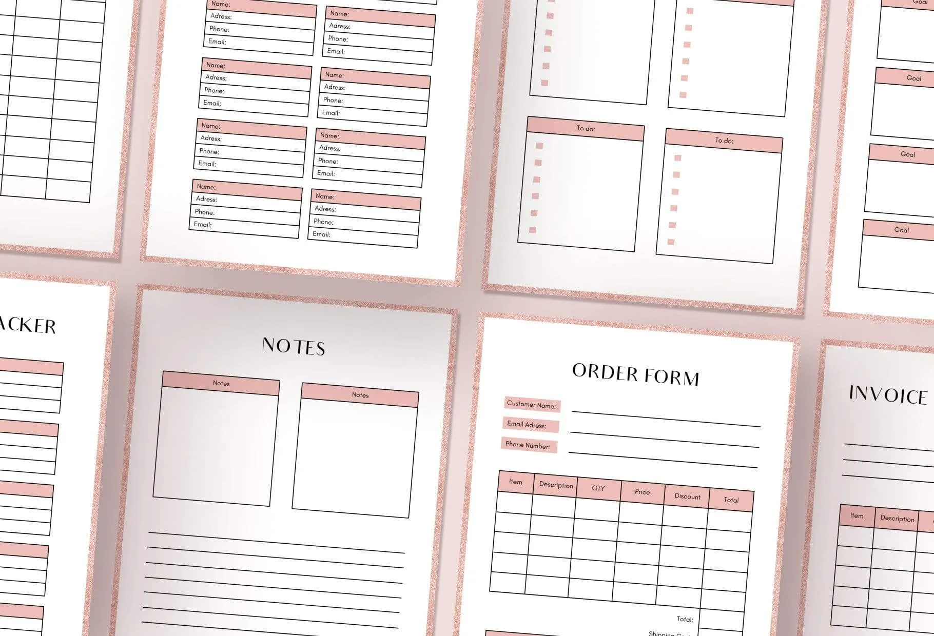 Form and Data Plan Printable and Editable Canva Planner Template