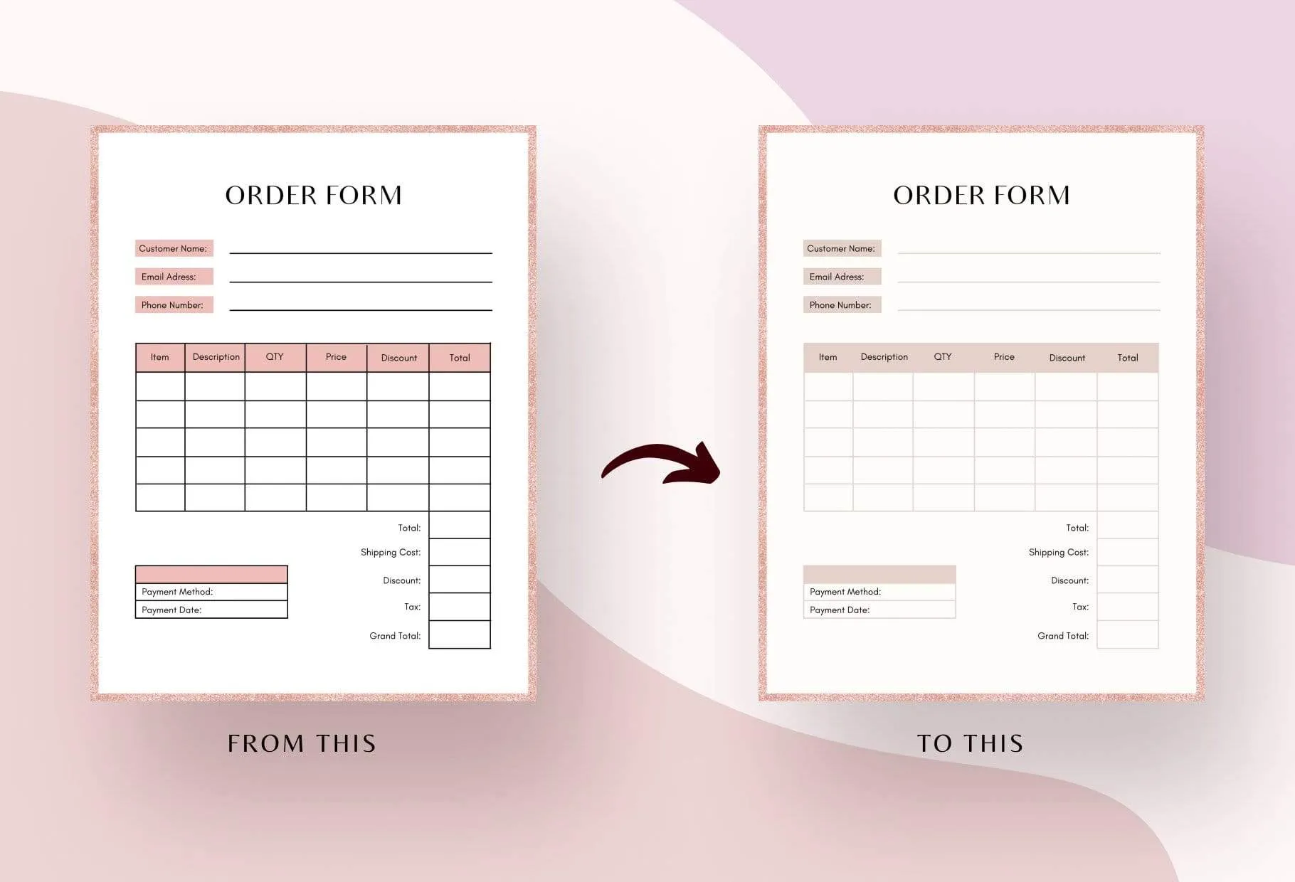 Form and Data Plan Printable and Editable Canva Planner Template