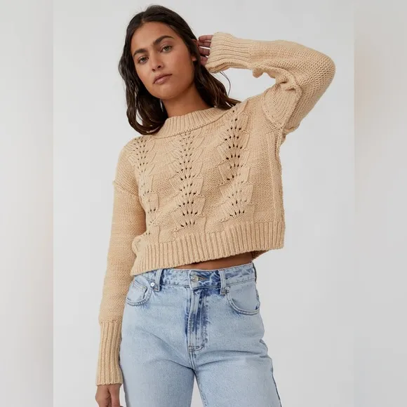 Free People Women's Bell Song Pullover Sweater size S