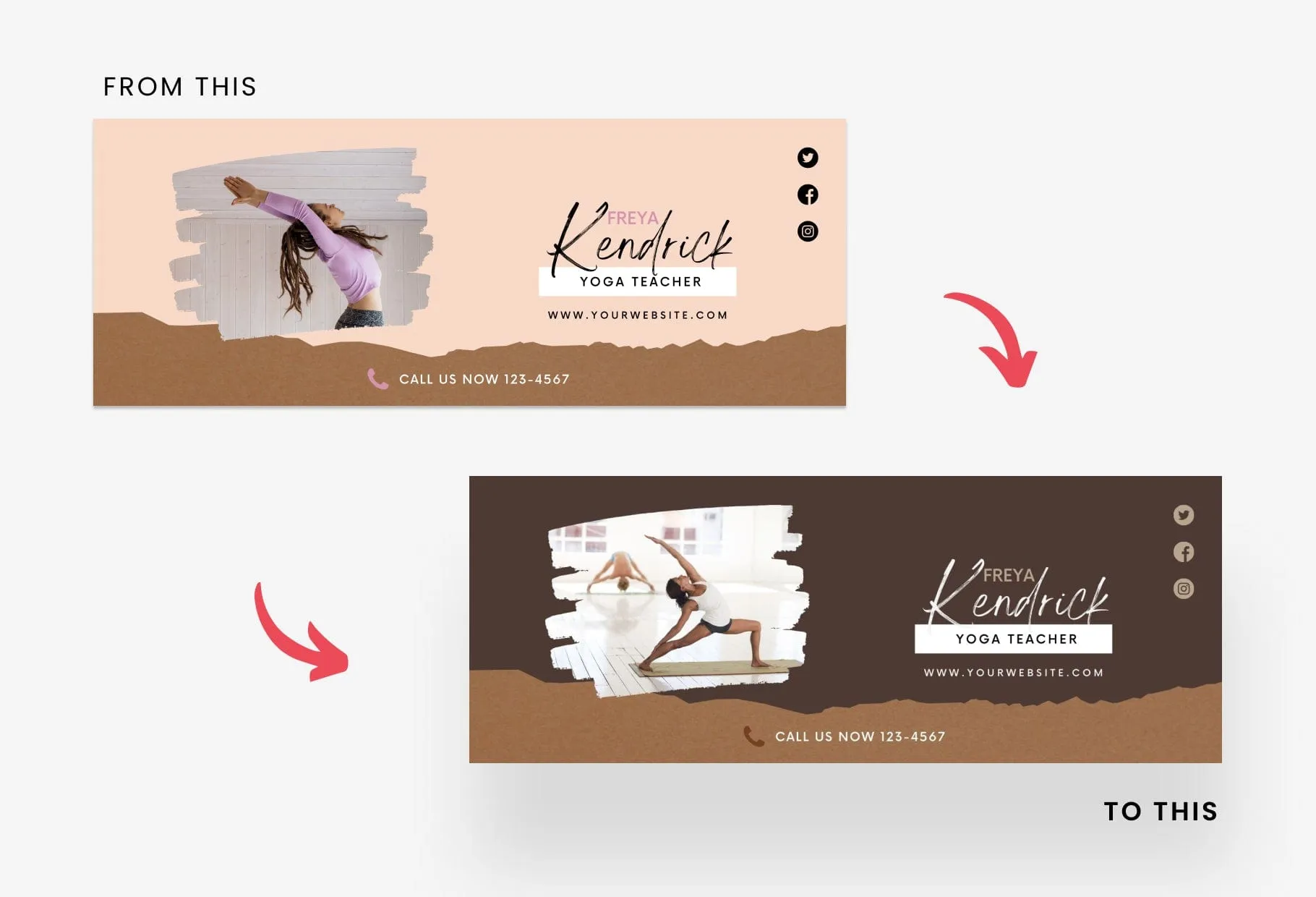 Freya Facebook Cover Canva Template