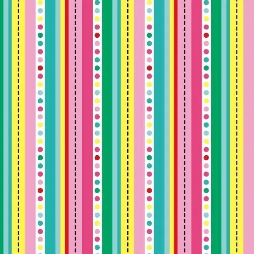 Frosty Flamingo Stripe in Multi by Laura Berringer for Marcus Fabrics