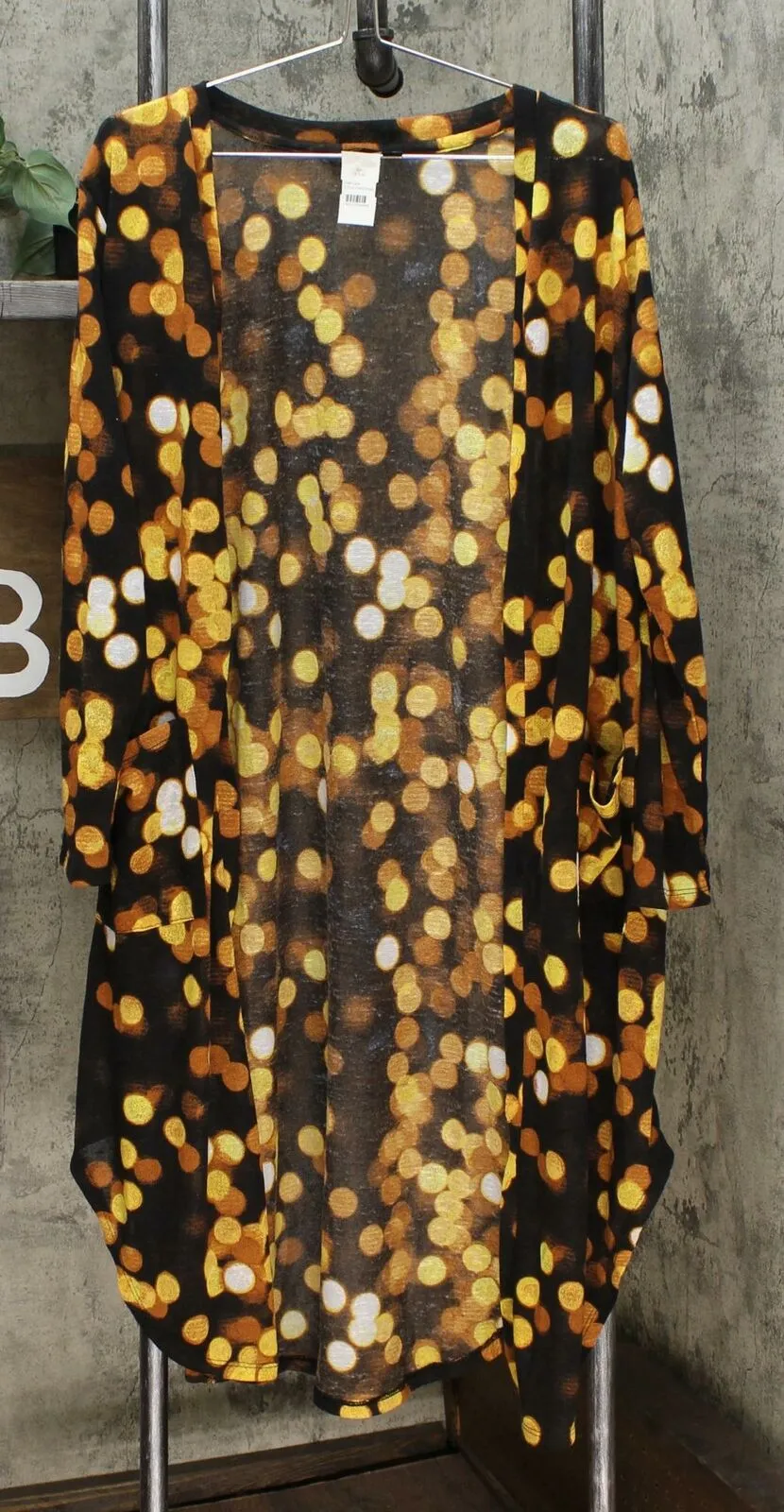 G by Giuliana Women's Petite Printed Slub Hacci Knit Duster Cardigan