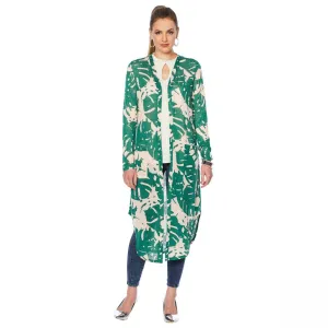 G by Giuliana Women's Printed Hacci Slub Knit Duster Cardigan