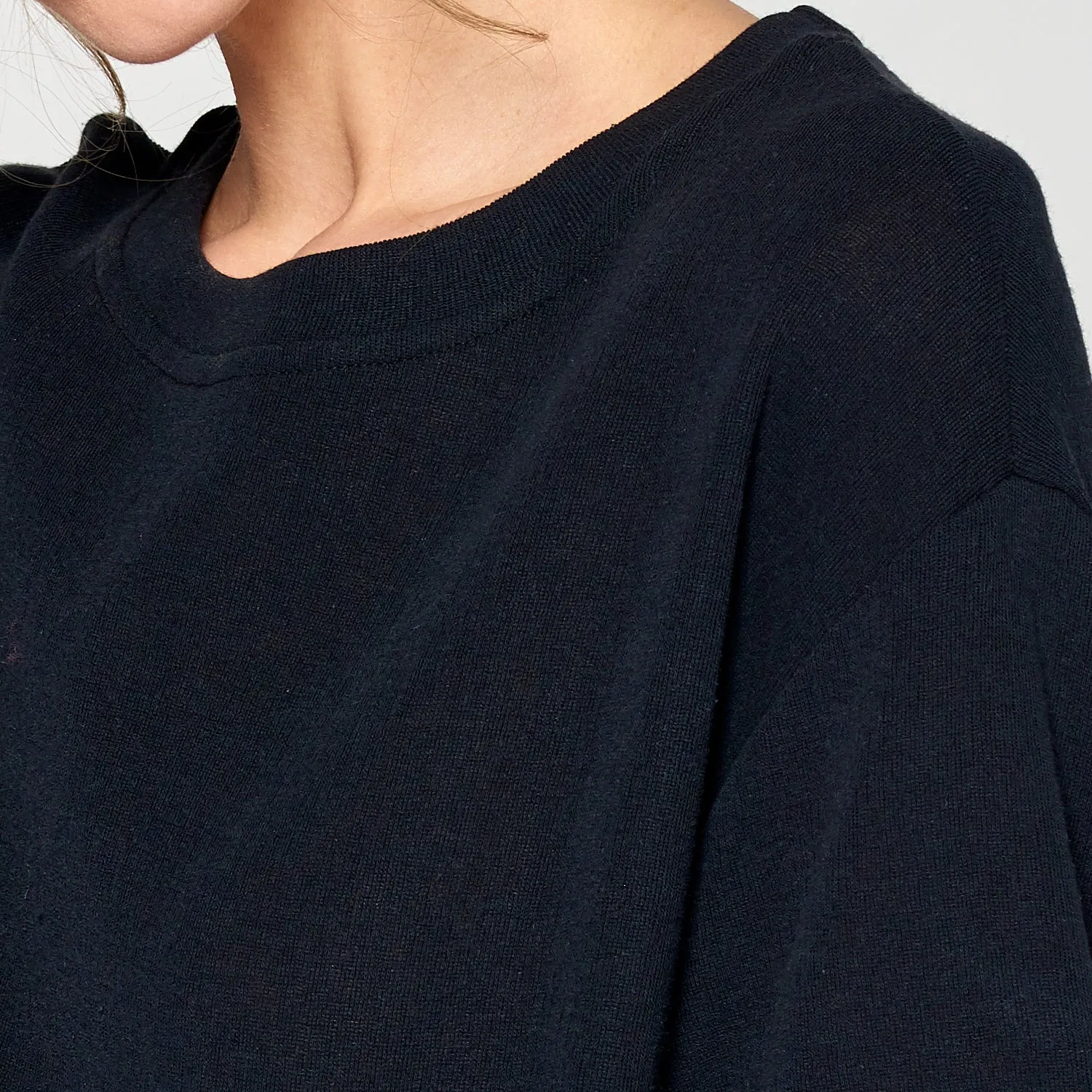 Gathered Side Knit Top