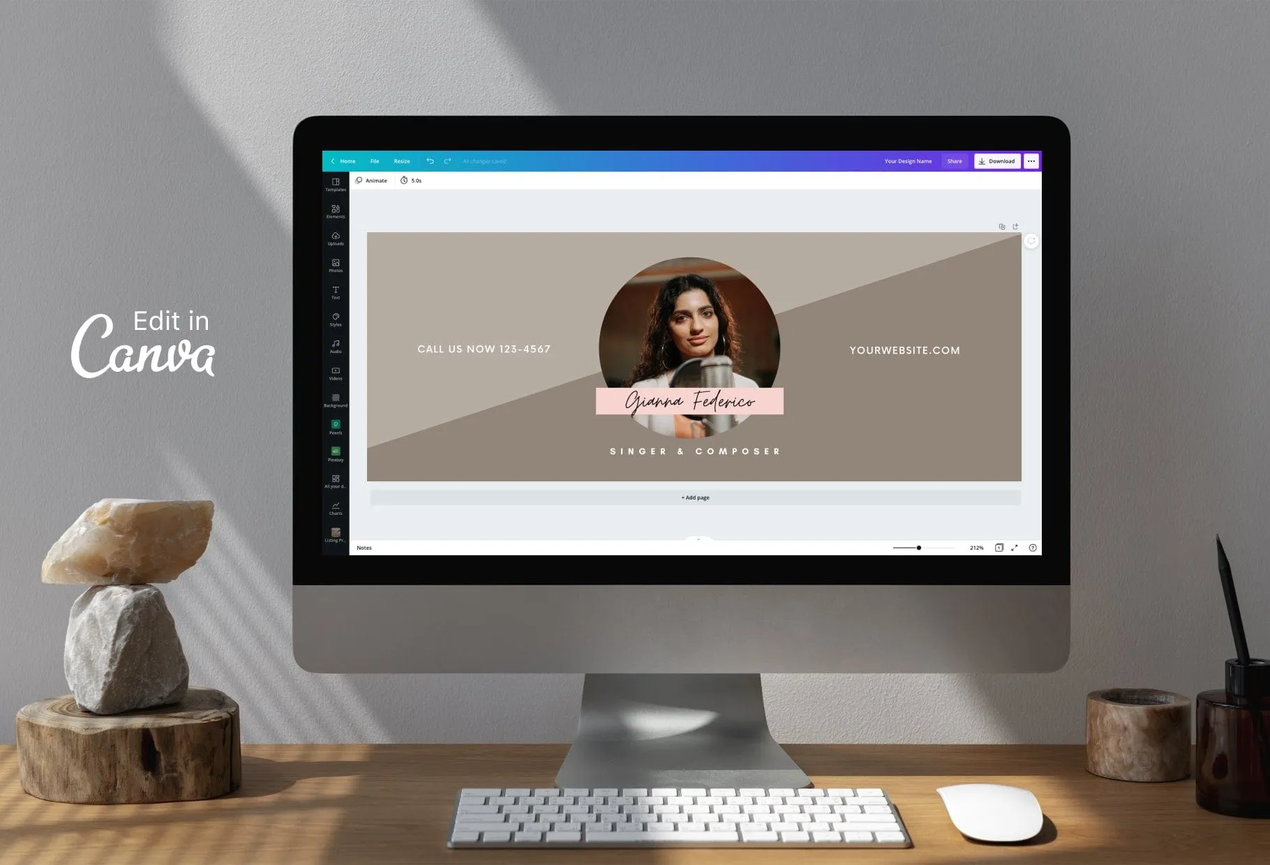 Gianna Facebook Cover Canva Template