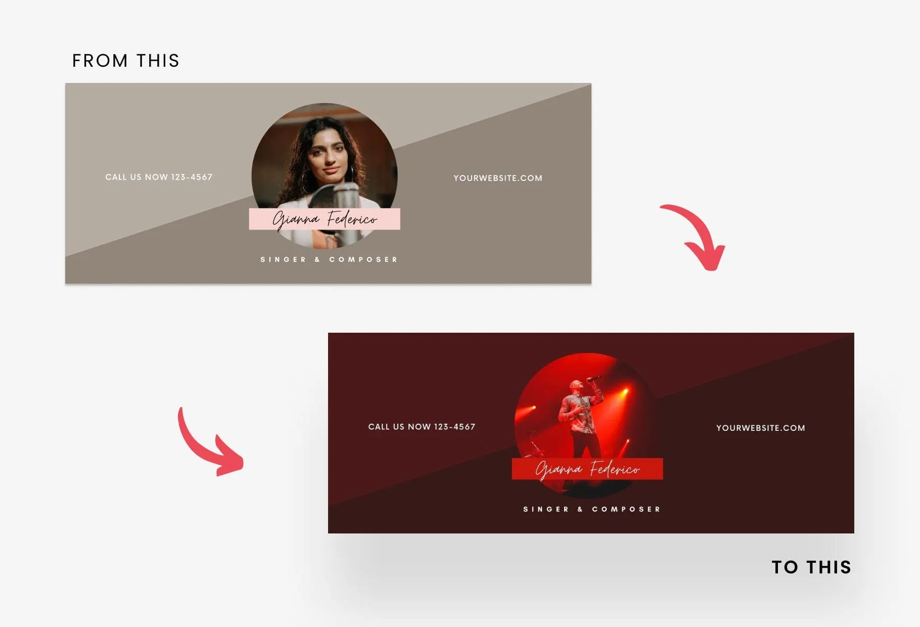 Gianna Facebook Cover Canva Template
