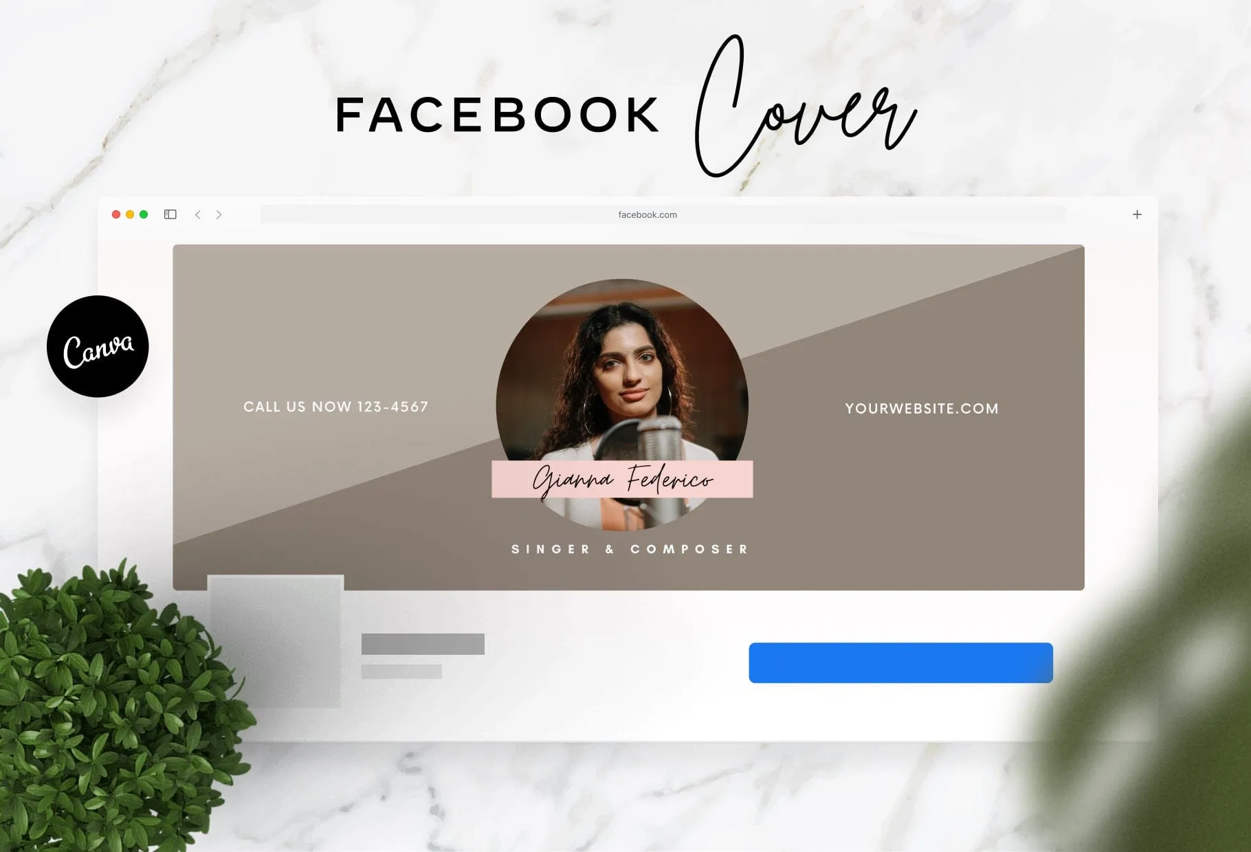 Gianna Facebook Cover Canva Template