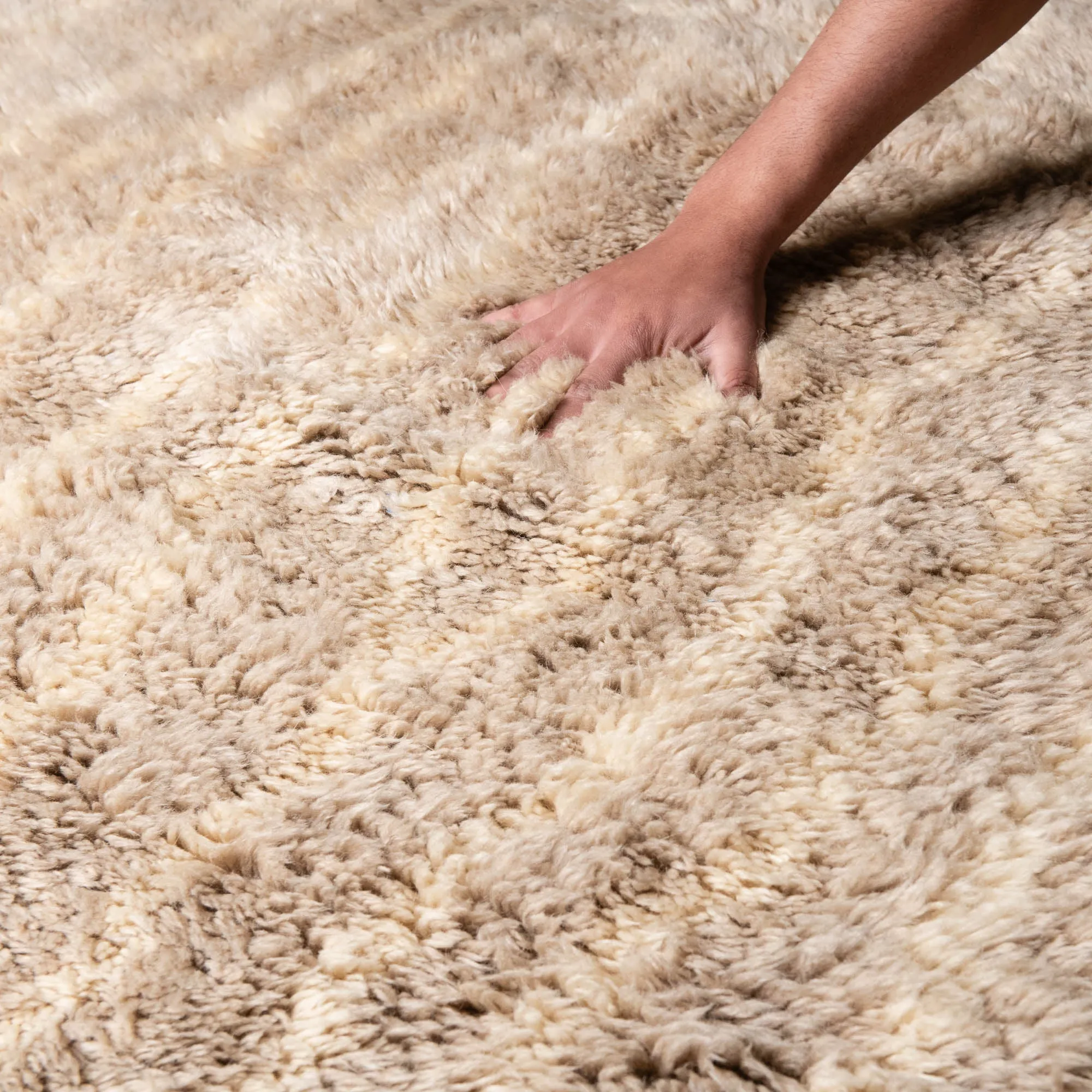 Golden Branches - Luxury Shag Moroccan Rug