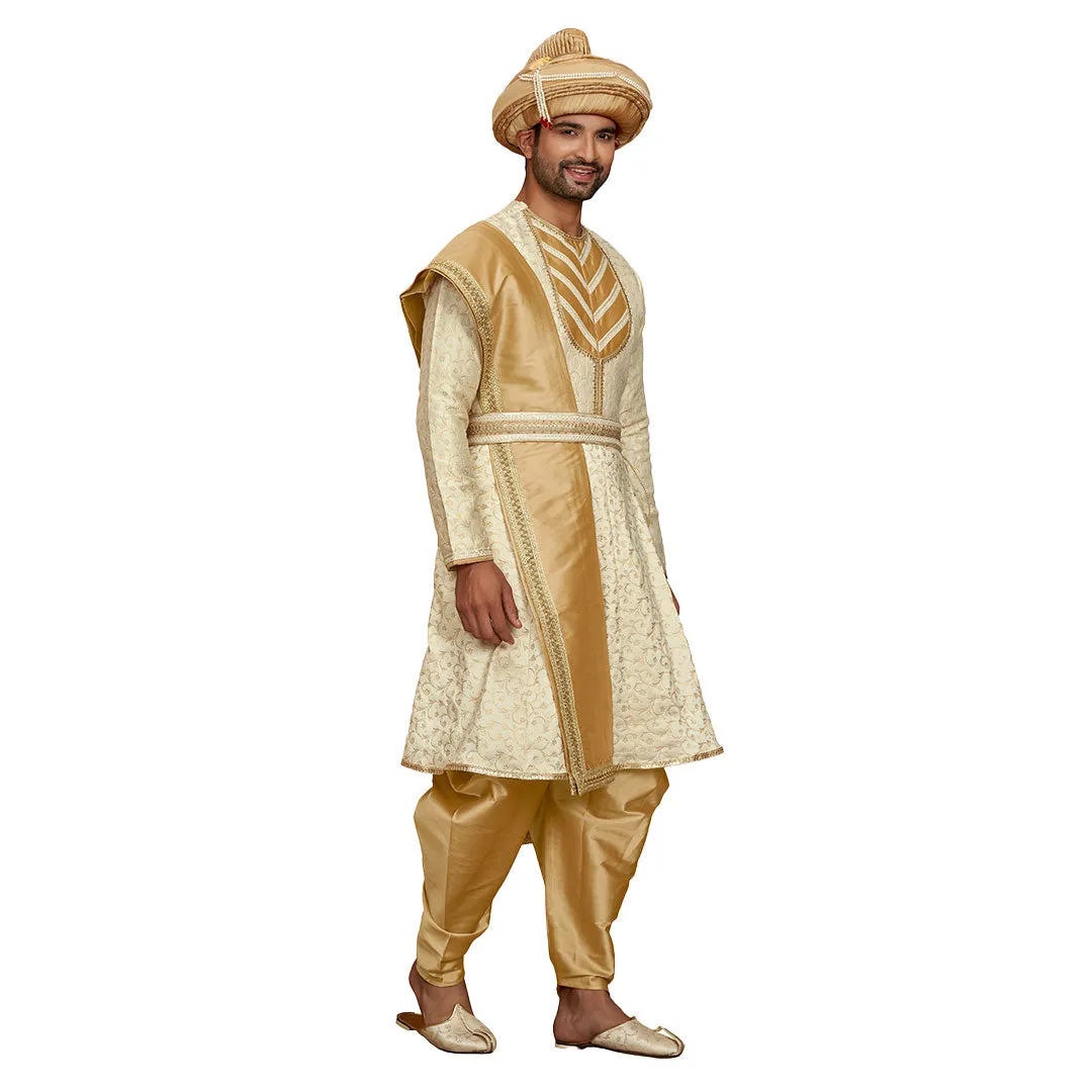 Golden Serenity Cream and Gold Peshwari Perfection for Men