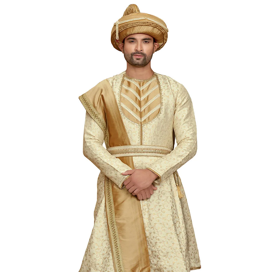 Golden Serenity Cream and Gold Peshwari Perfection for Men