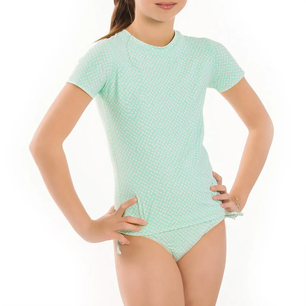 Hamptons Girls Rash Shirt Set - Aqua Mint