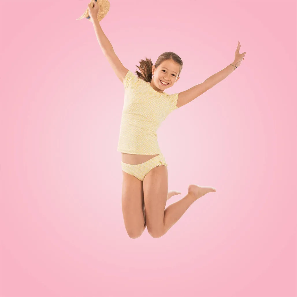 Hamptons Girls Rash Shirt Set - Lemon Sorbet