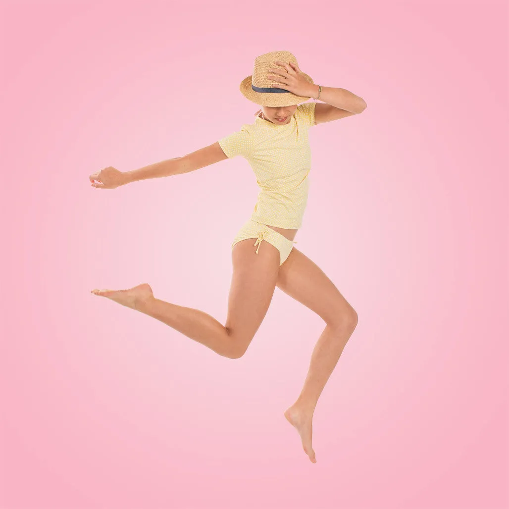 Hamptons Girls Rash Shirt Set - Lemon Sorbet