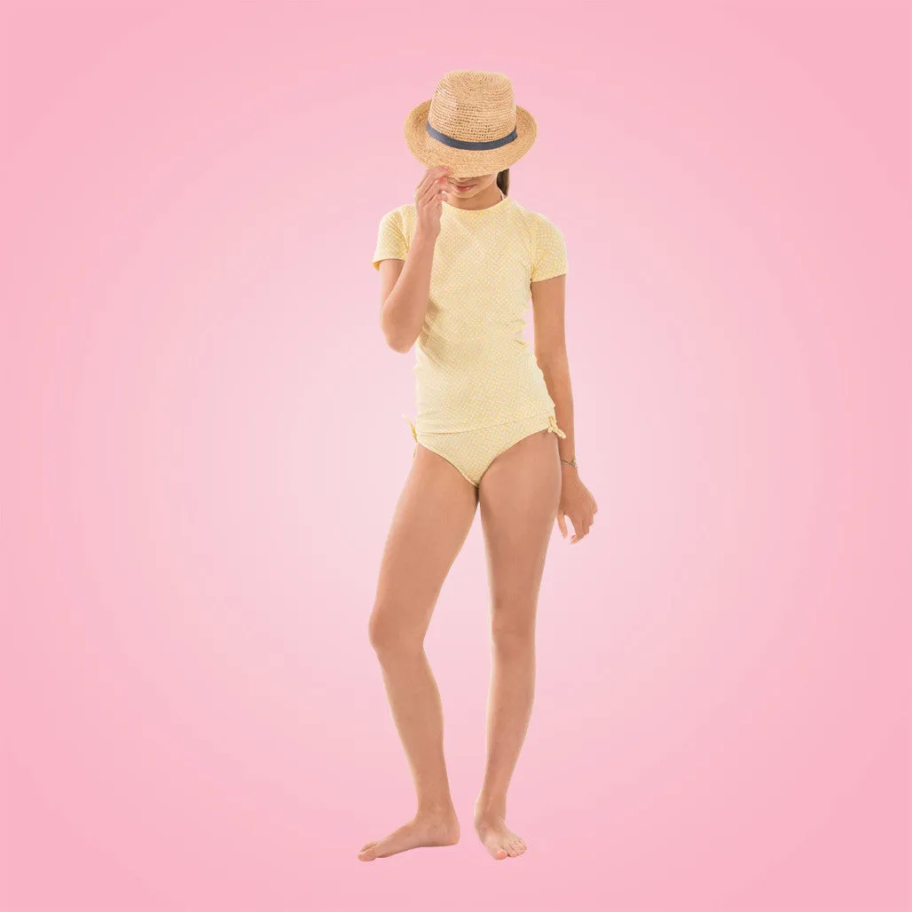 Hamptons Girls Rash Shirt Set - Lemon Sorbet