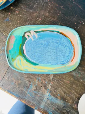 Hand Painted Valet Tray - Pool
