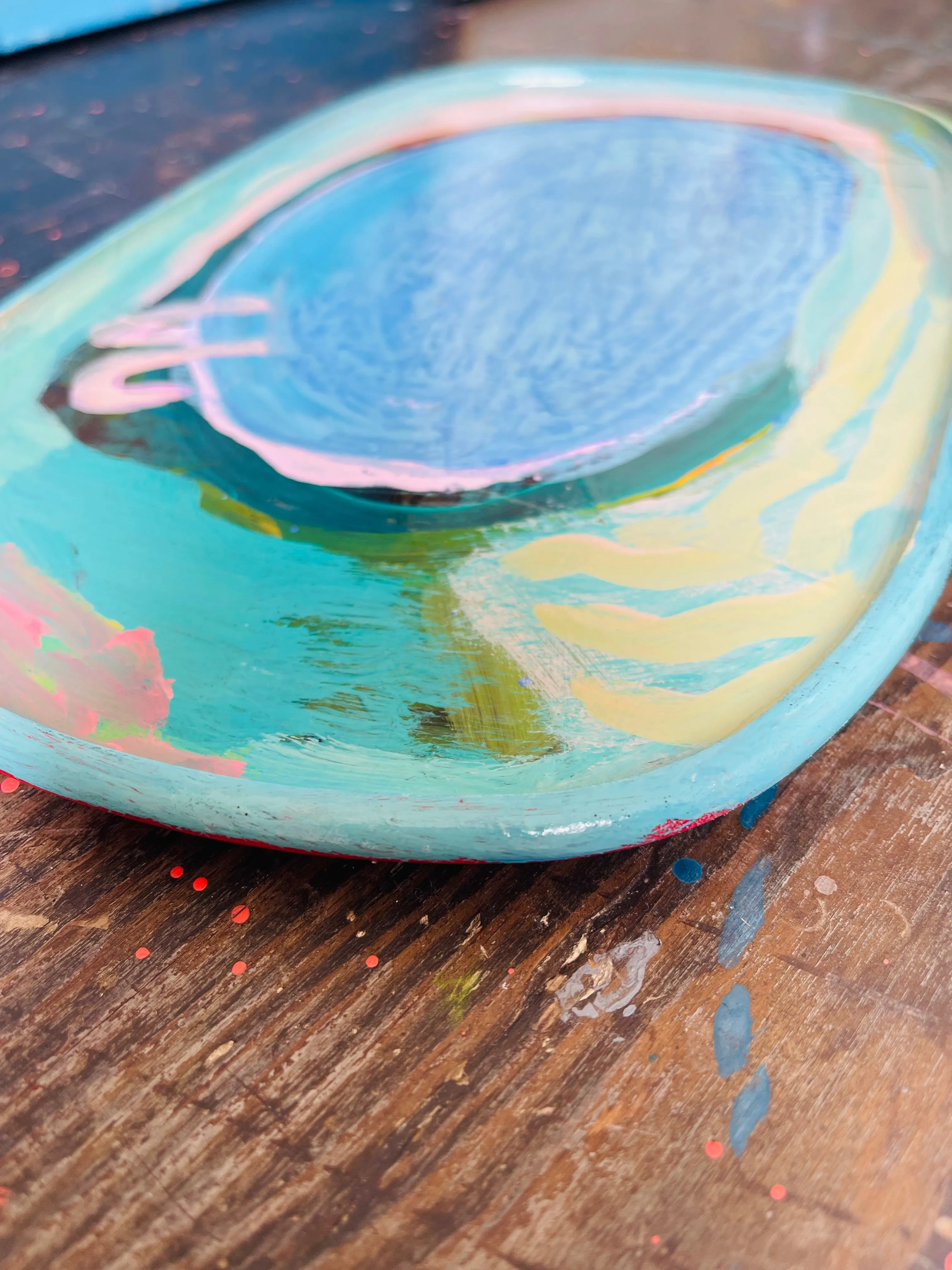 Hand Painted Valet Tray - Pool